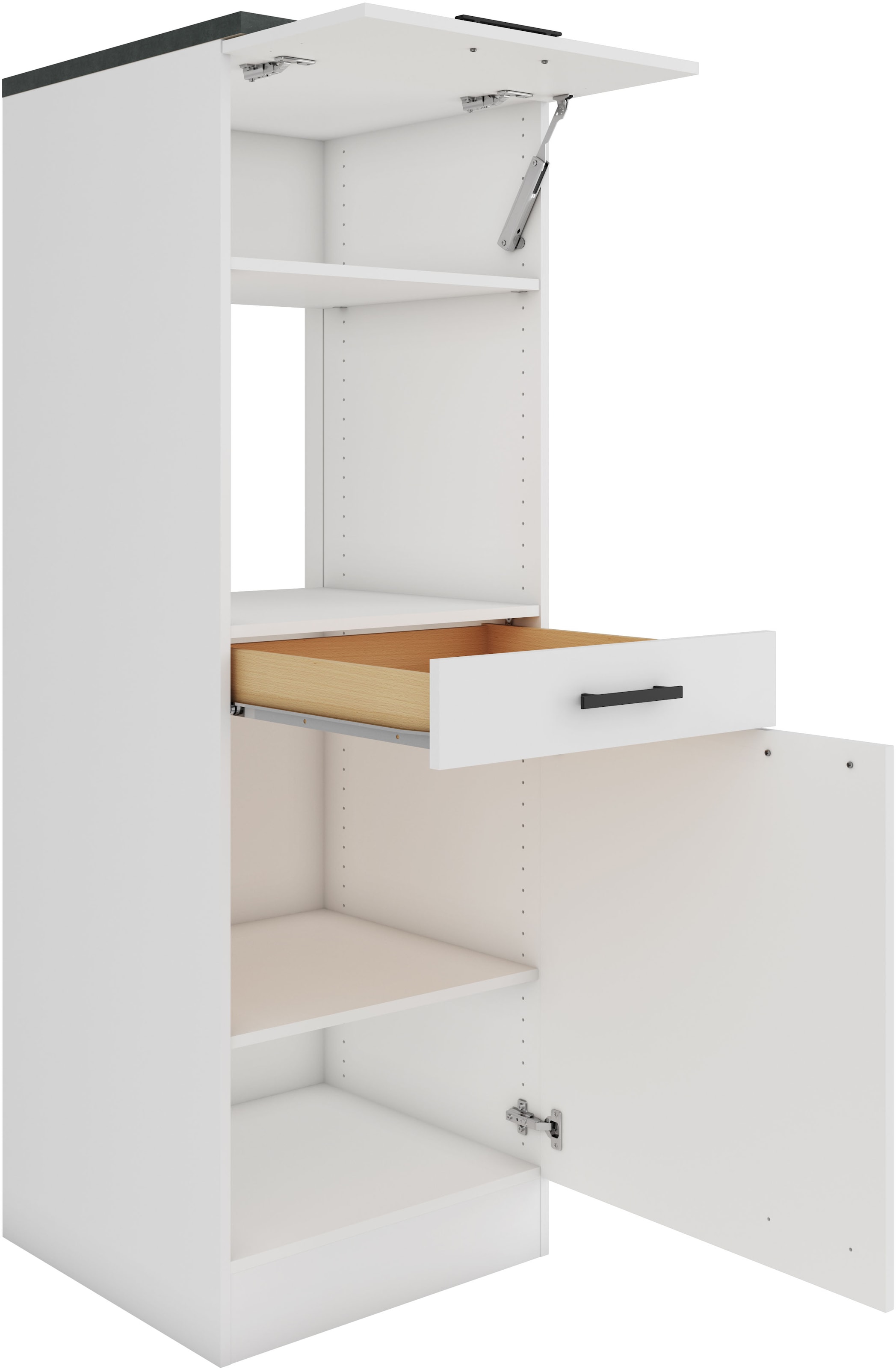 OPTIFIT Mikrowellenumbauschrank »Palma« Breite 60 cm, Nischenmaß für Mikrowelle B/T/H 56,7/55,5/44,8 cm