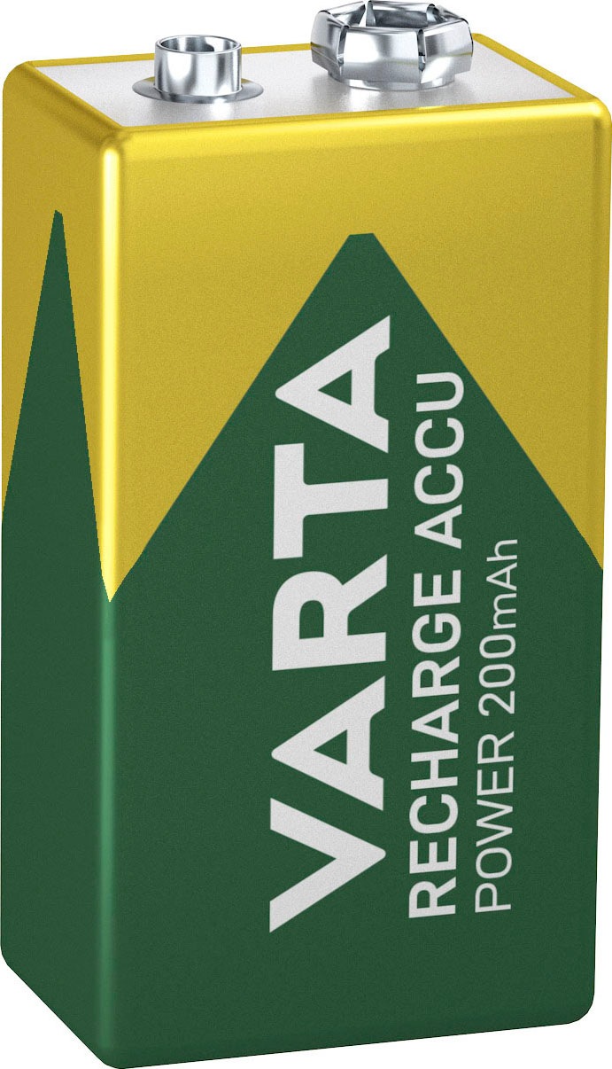 VARTA Batterie »RECHARGE ACCU Power vorgeladener 9V NiMH Akku (200mAh)«, 9 V, (1 St.)