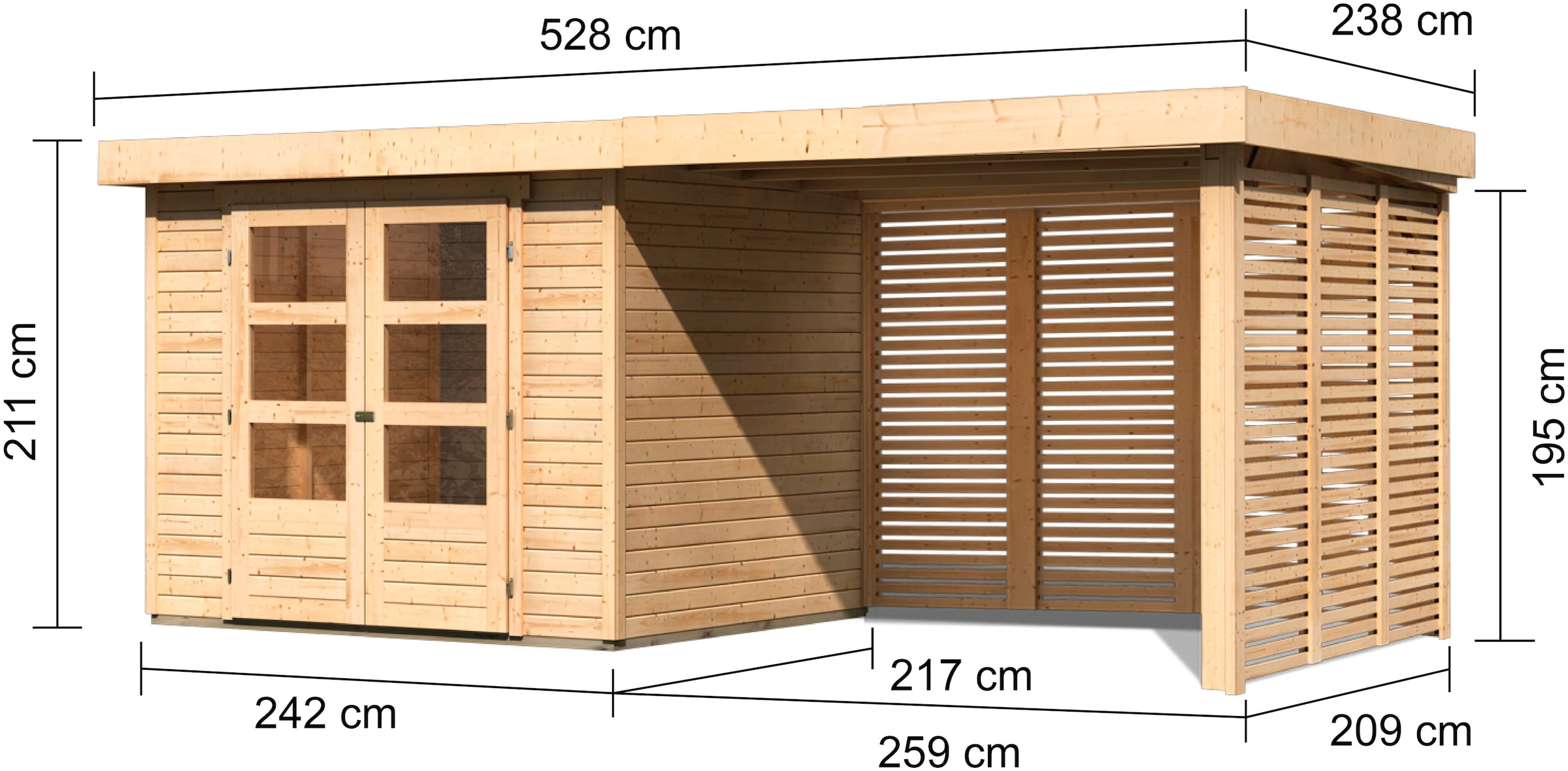 Karibu Gartenhaus »Arnis 3«