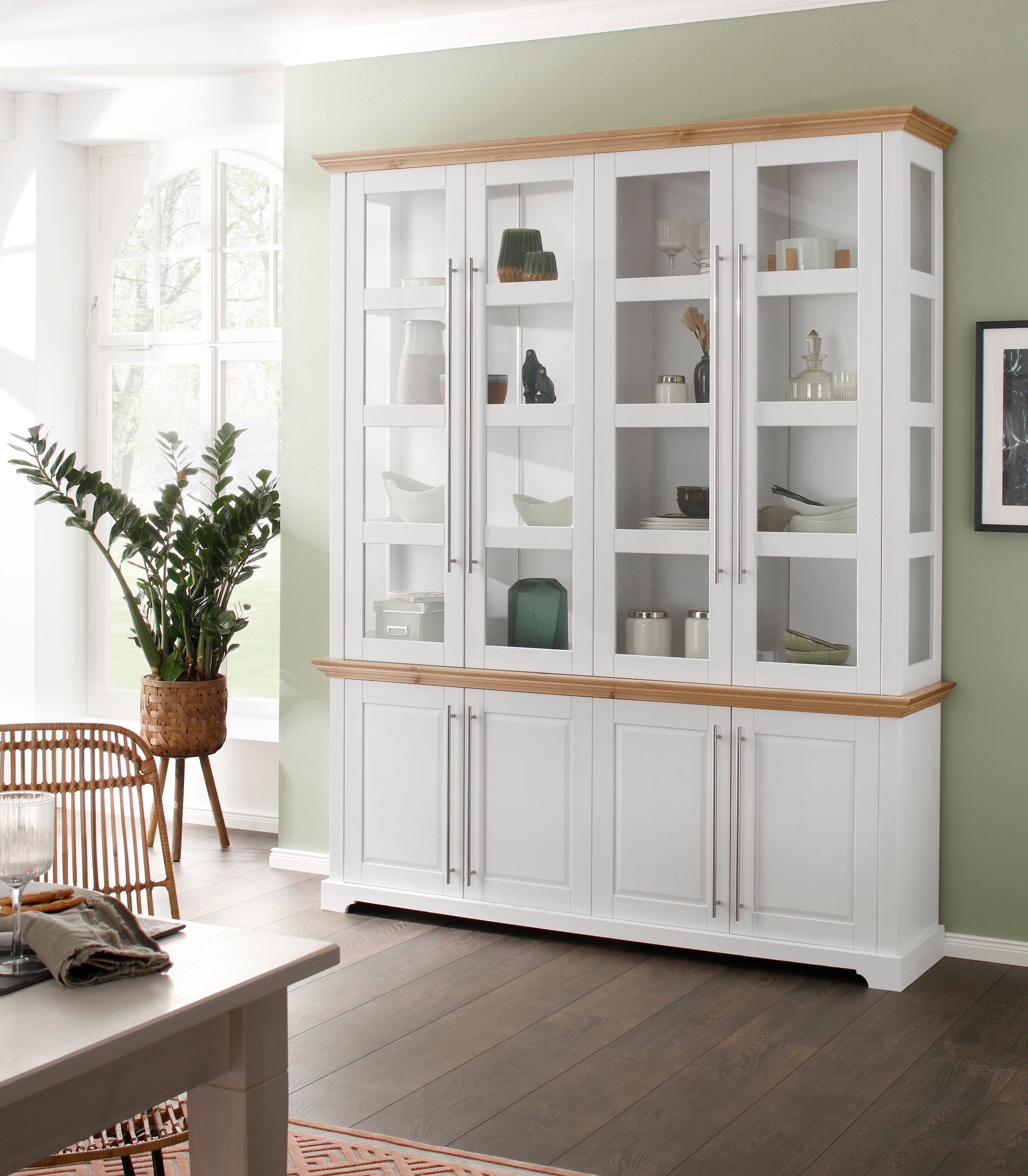 Home affaire Vitrine »Meliss«, aus massiver Kiefer, FSC® zertifiziert, Breite 171 cm