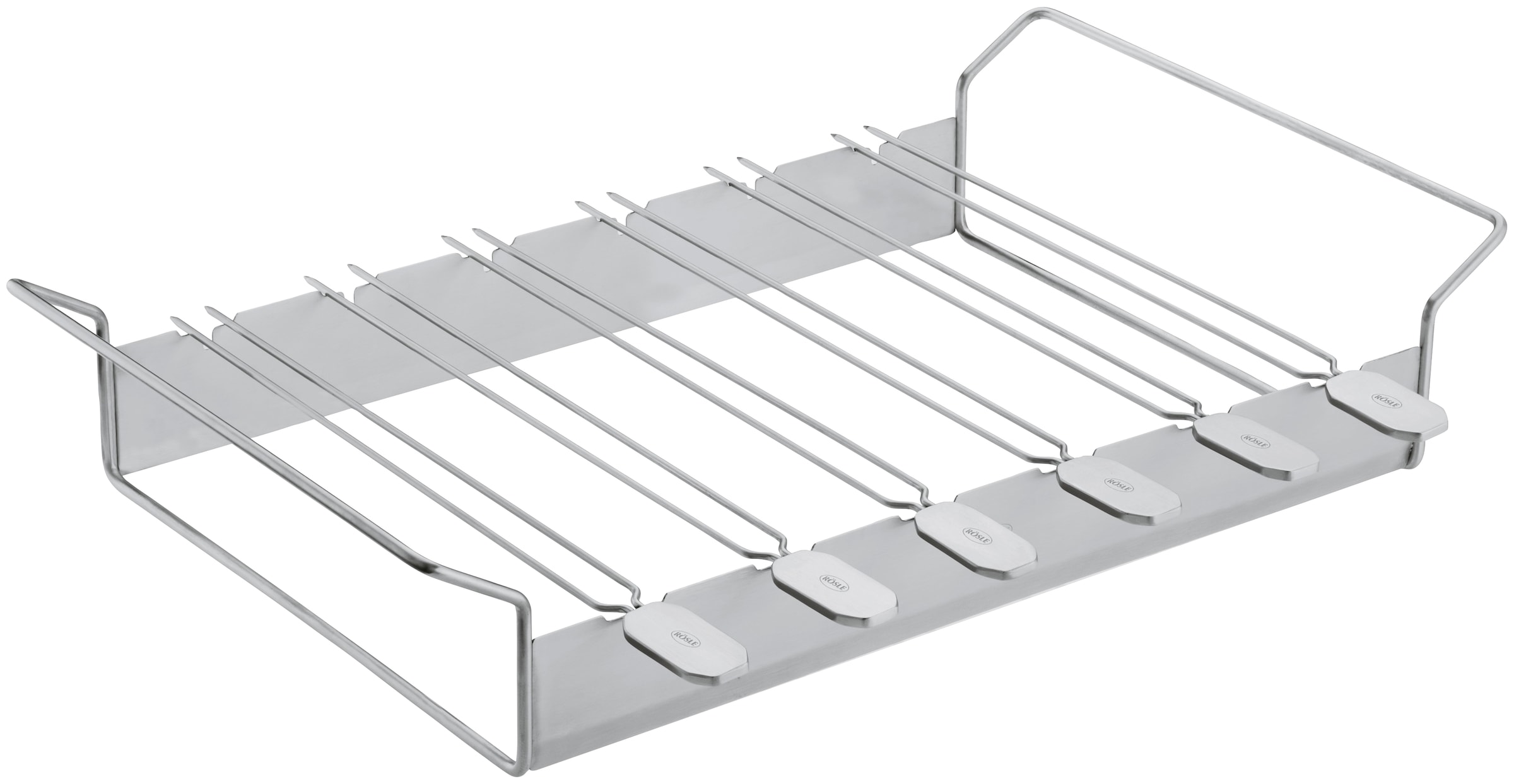 RÖSLE Grillspieß »25072«, (6 St.), Halter mit Grillspießen, für z.B. Schaschlik, Gemüse, aus Edelstahl