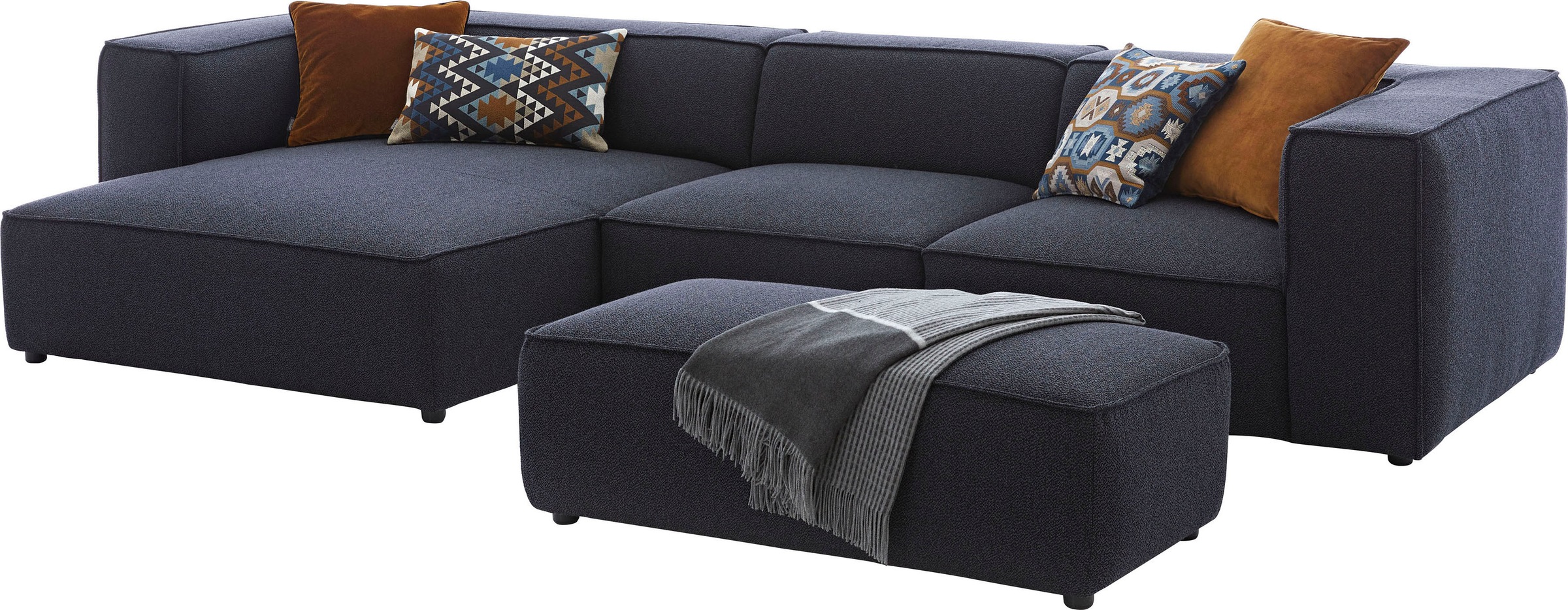 W.SCHILLIG Ecksofa »around-the-block«, mit eleganter Biese, mit Federkern, Breite 341 cm