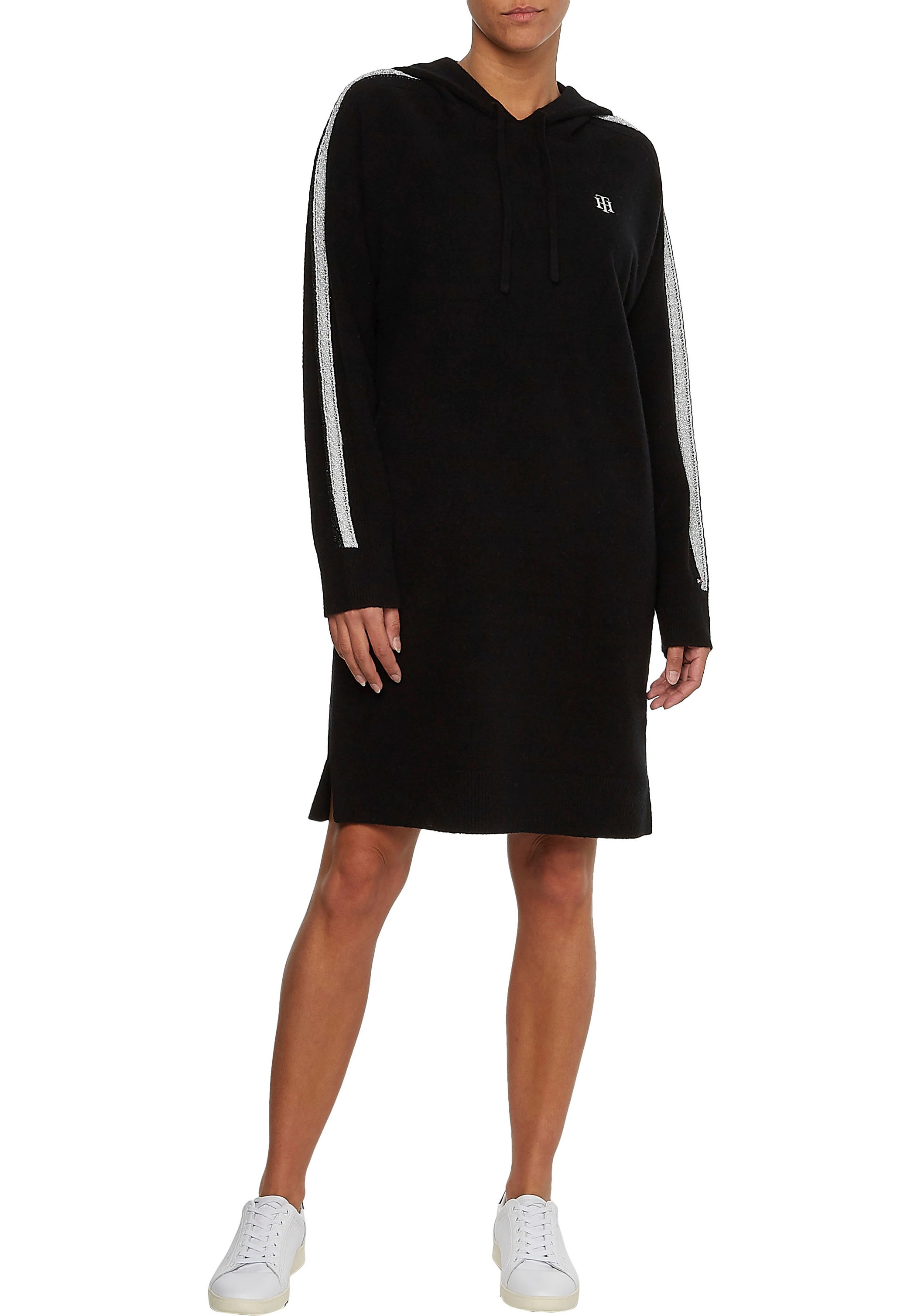 Tommy Hilfiger Jerseykleid »TH FLEX RELAXED HOODIE DRESS LS«, mit Tommy-Hilfiger Branding