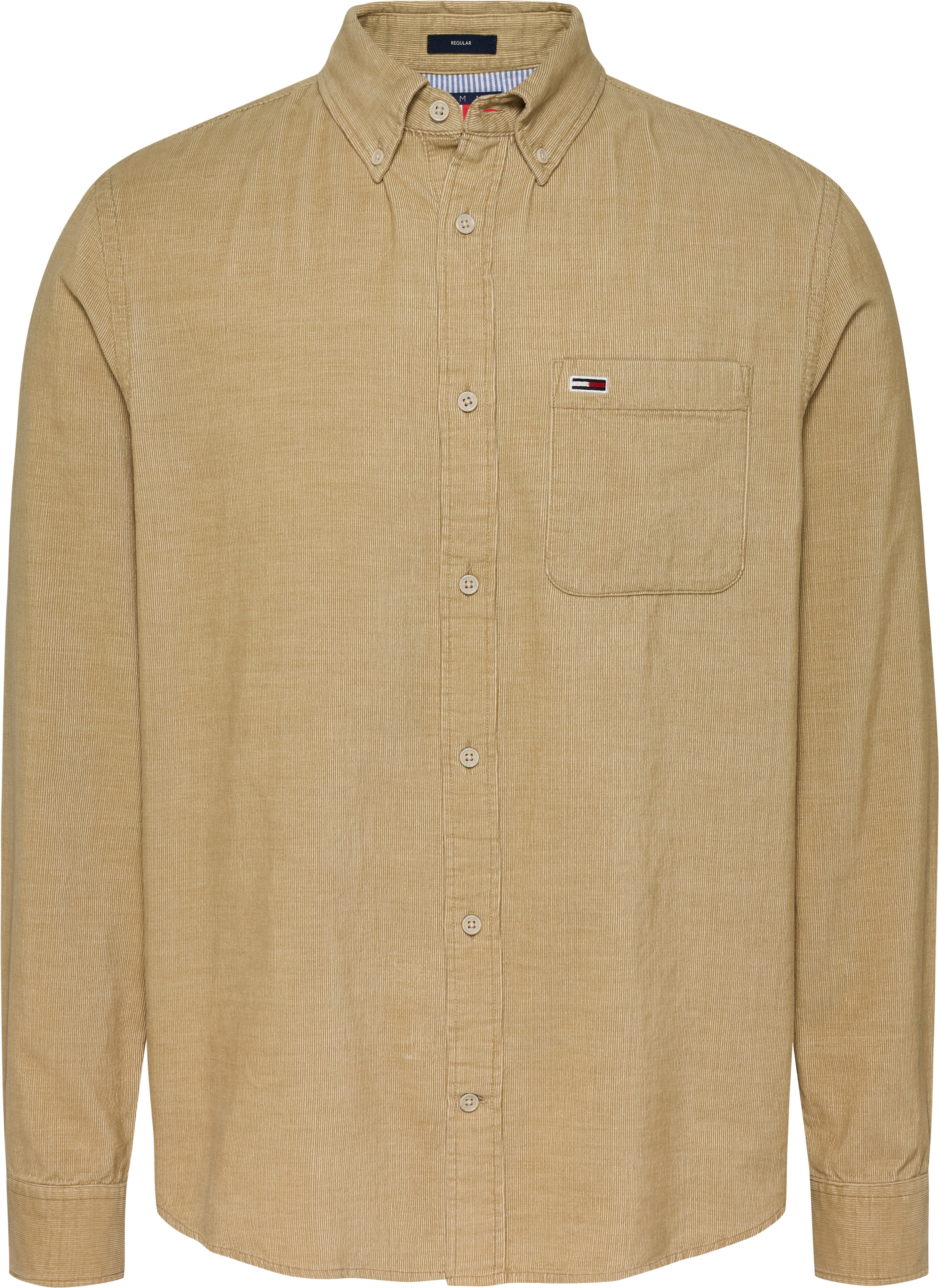 Tommy Jeans Hemdjacke »TJM ENTRY CORD SHIRT EXT«, mit Brusttasche und Logostickerei