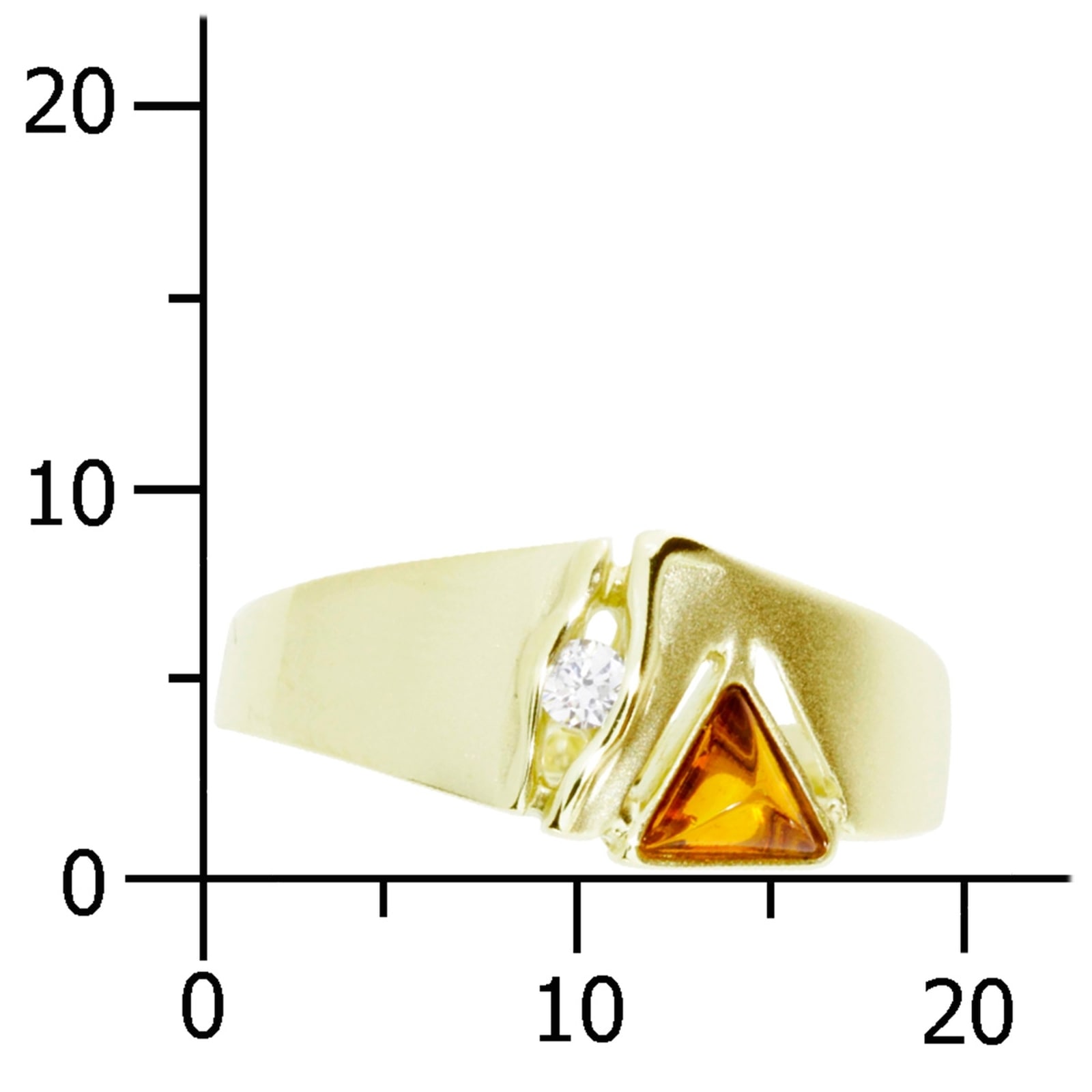 OSTSEE-SCHMUCK Fingerring »- Benita - Gold 333/000 - Bernstein/Zirk.«