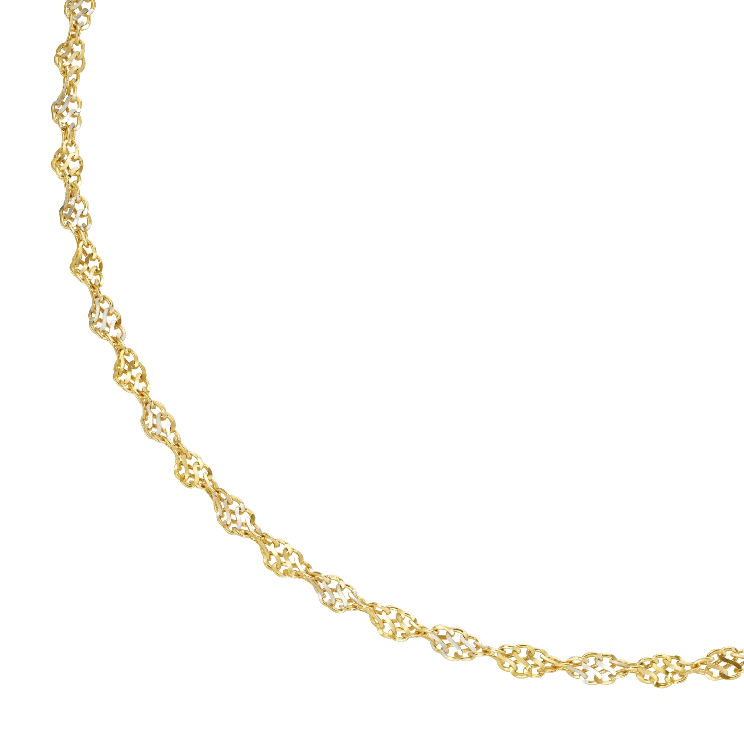 Goldkette »Kette Singapurkette bicolor, Gelbgold 375«