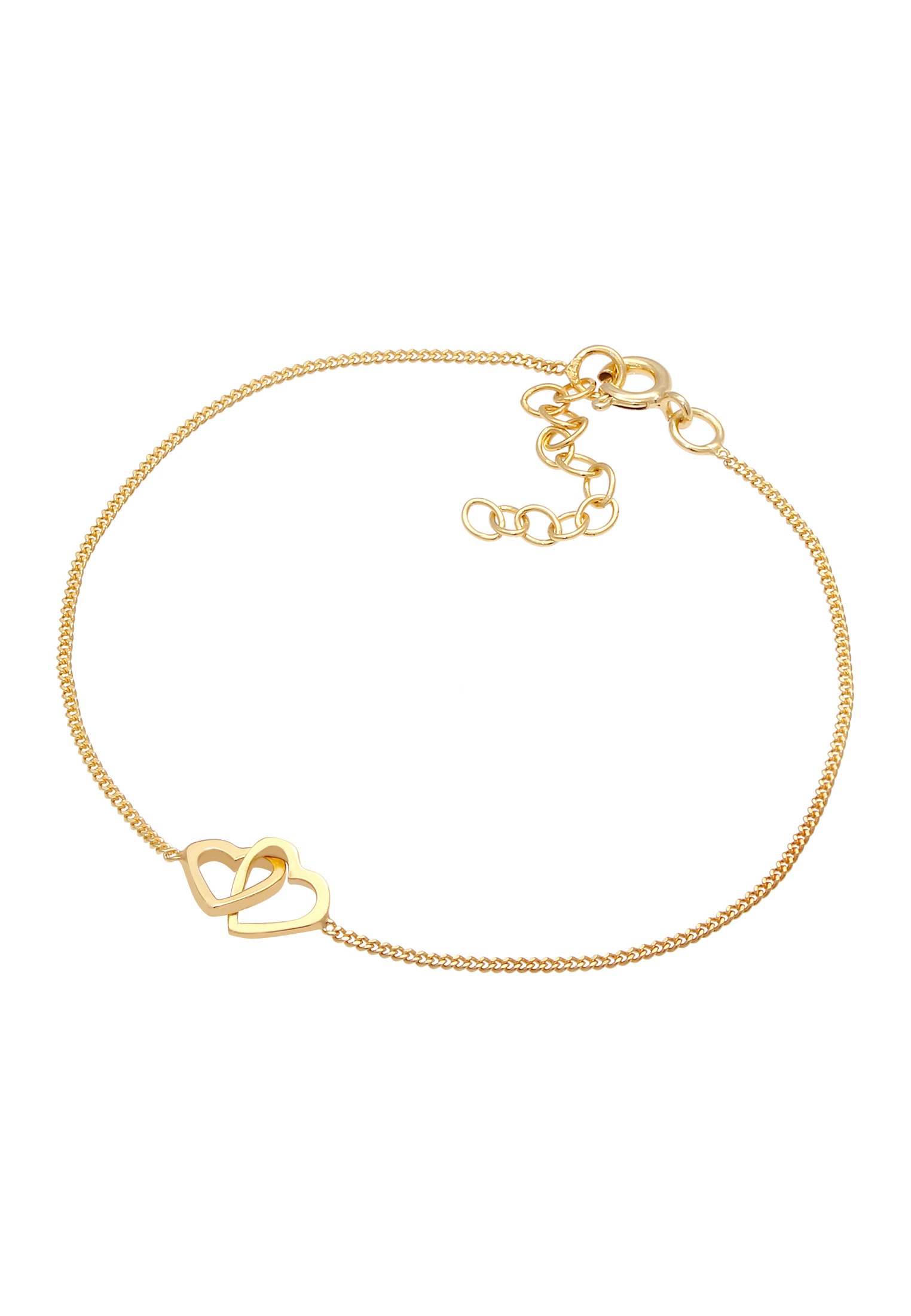 Elli Armkette »Armband Herz Love Verschlungen 925 Silber«