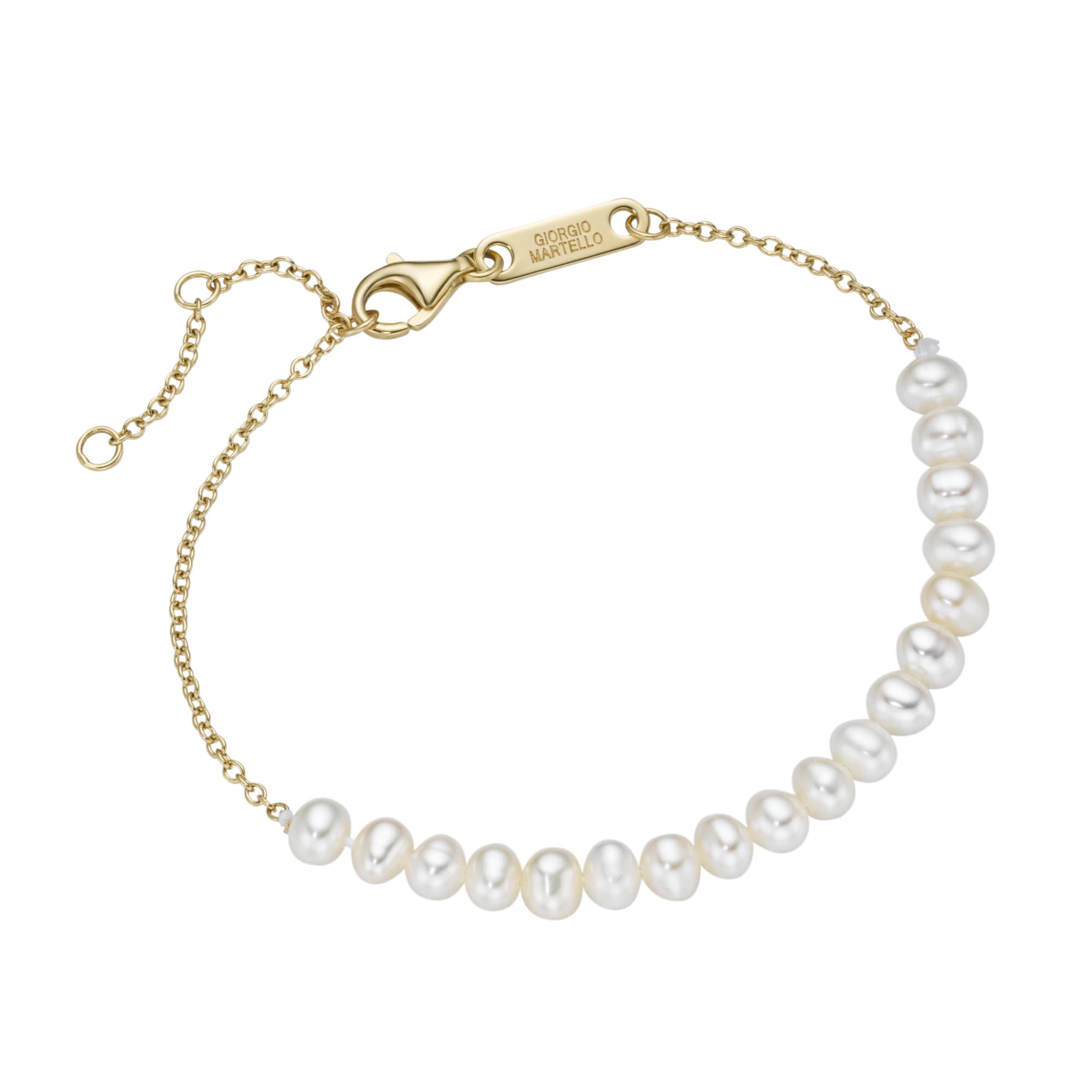 GIORGIO MARTELLO MILANO Armband »Armband mit Süßwasser-Perlen, Silber 925«