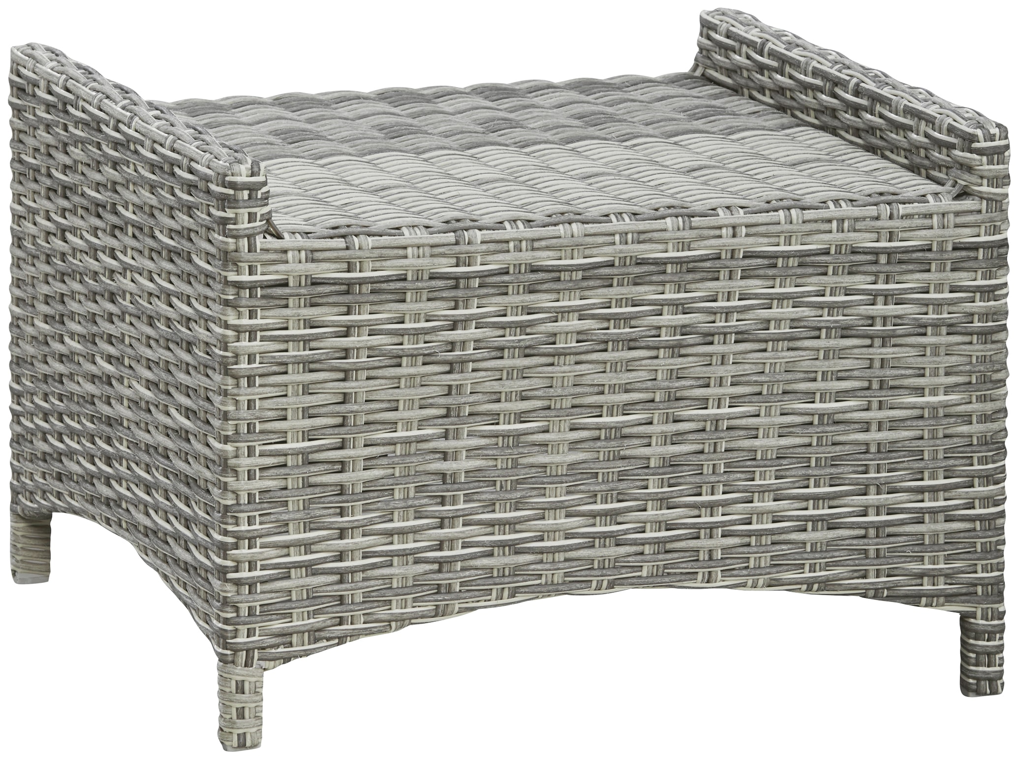 KONIFERA Garten-Essgruppe »Monaco«, (Set, 24 tlg., 4x Sessel, 1x 3er Sofa, 2x Hocker, 1x Tisch 200x100x75cm), Polyrattan, Aluminium, mit verstellbaren Rückenlehnen, inkl. Auflagen