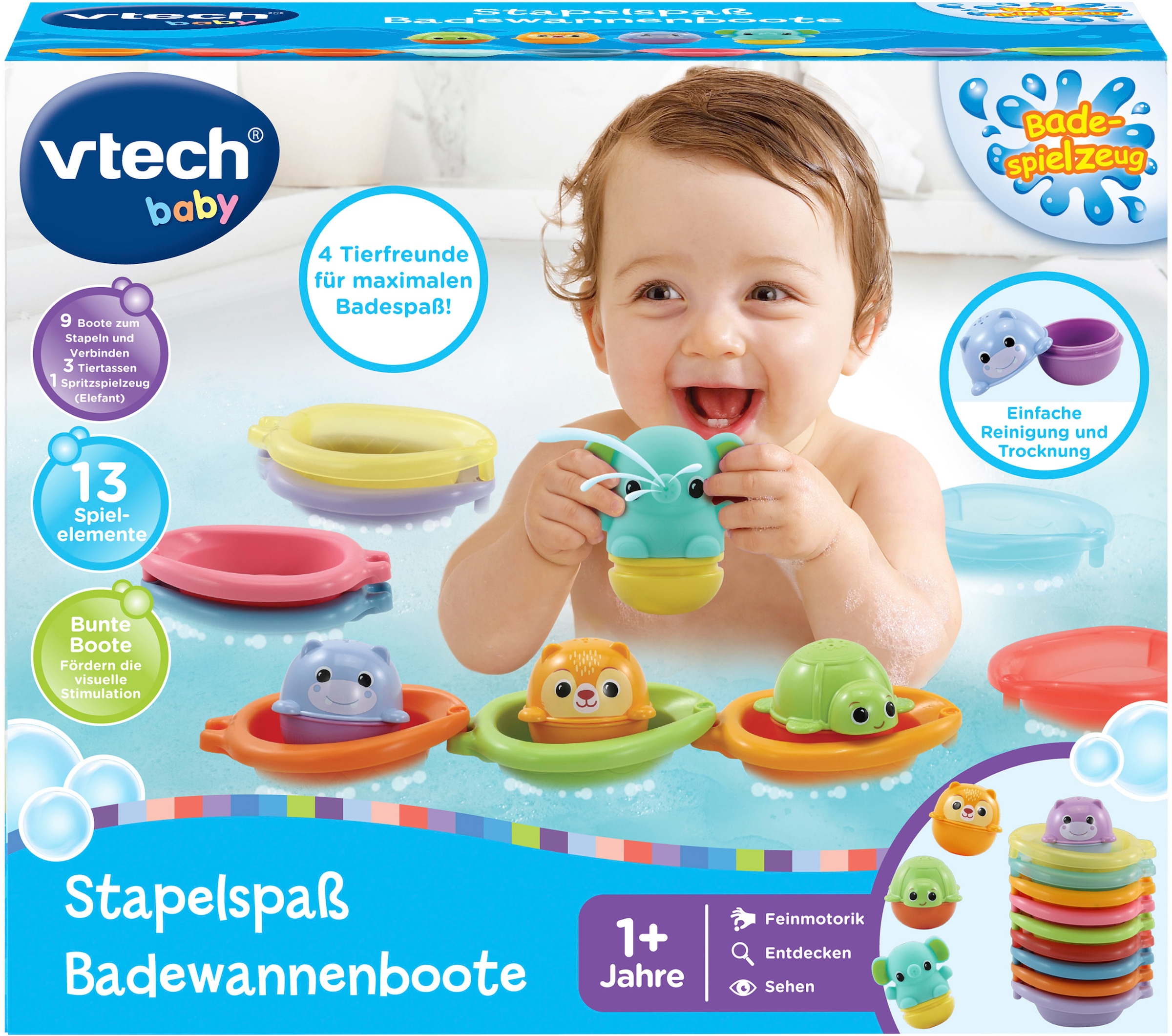 Vtech® Badespielzeug »Vtech Baby, online kaufen Badewannenboote« Stapelspaß | OTTO