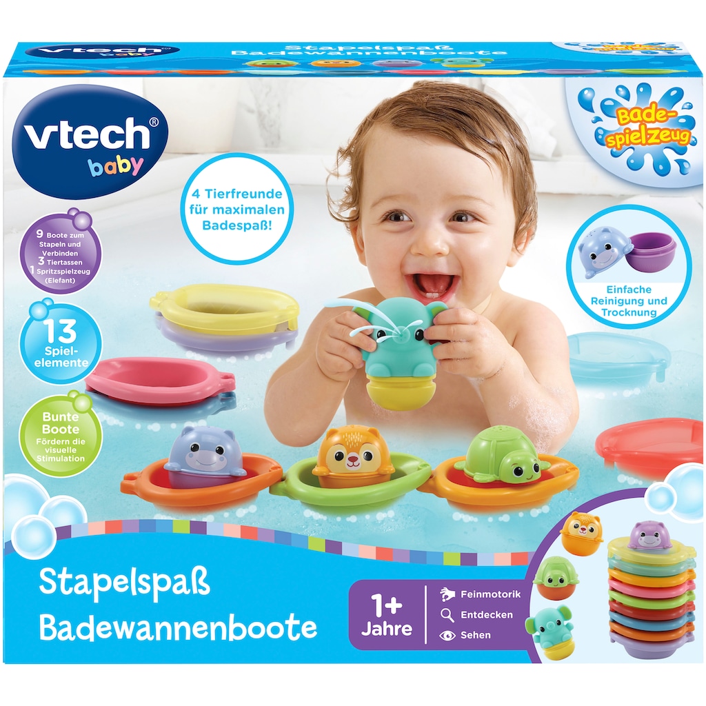 Vtech® Badespielzeug »Vtech Baby, Stapelspaß Badewannenboote«