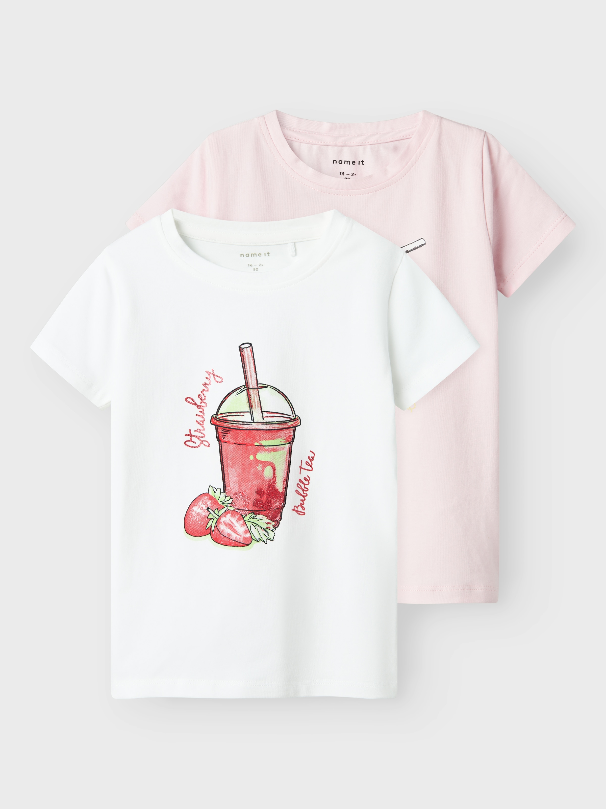 Name It Kurzarmshirt »NMFFOJI SS TOP 2P«, (Packung, 2 tlg.)