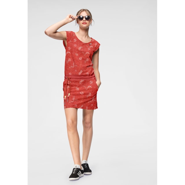 Ragwear Jerseykleid »PENELOPE PRINT«, mit Kordelzug und kontrastiven  Zierperlen-Besatz bei OTTOversand