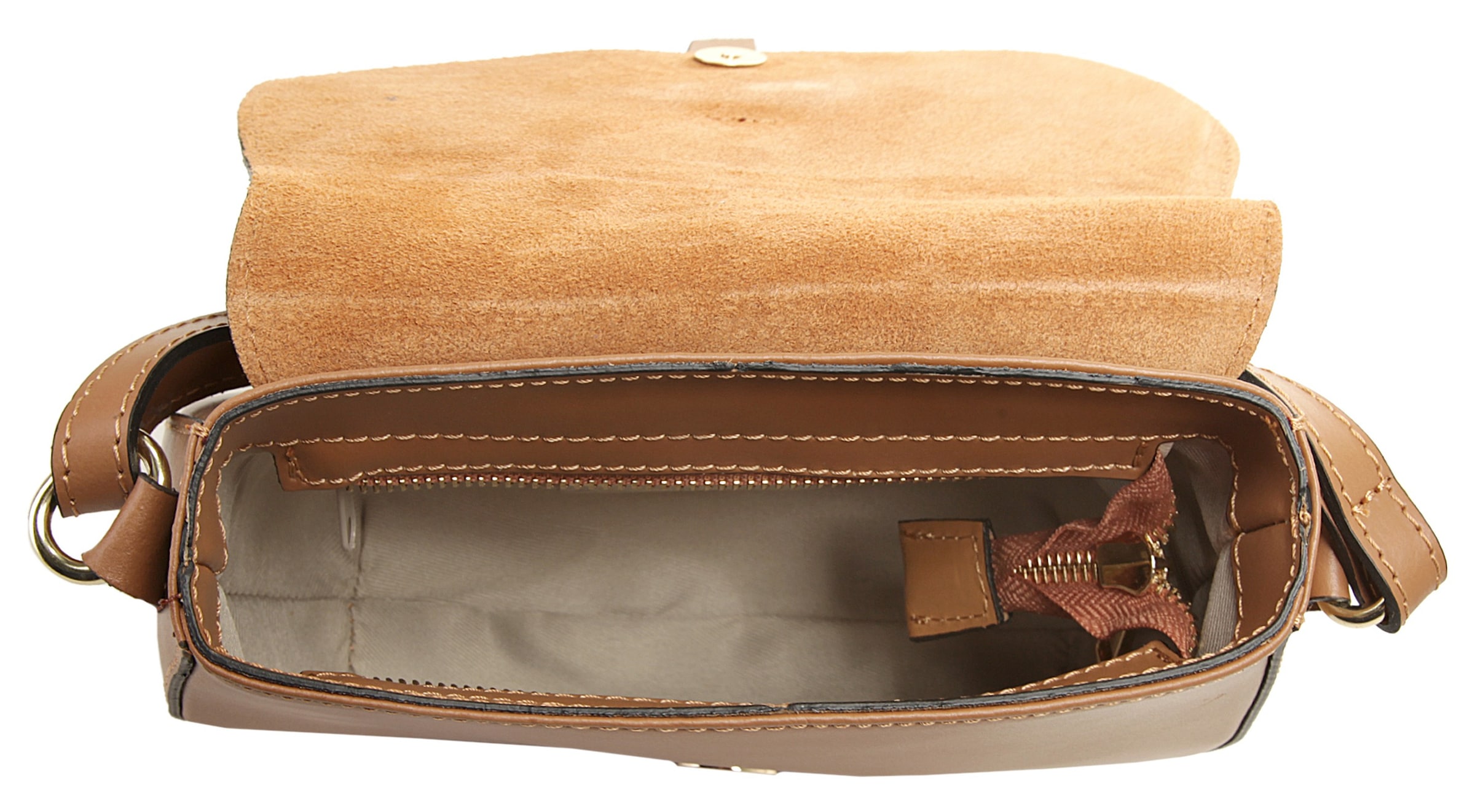 Cluty Umhängetasche, echt Leder, Made in Italy