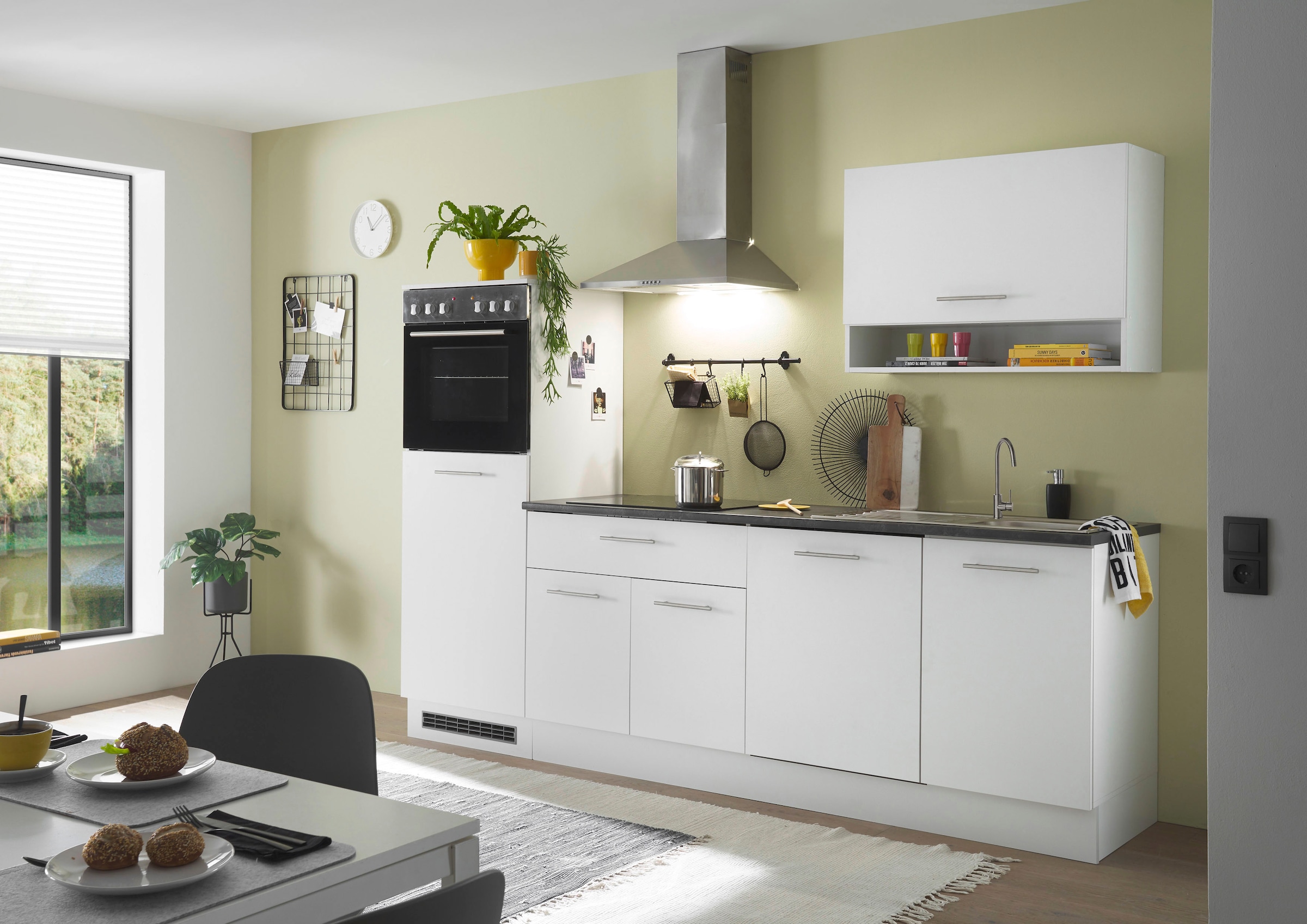 BASIC by Balculina Küchenzeile »Eddy«, Breite 260 cm, wahlweise mit mit E-Geräten