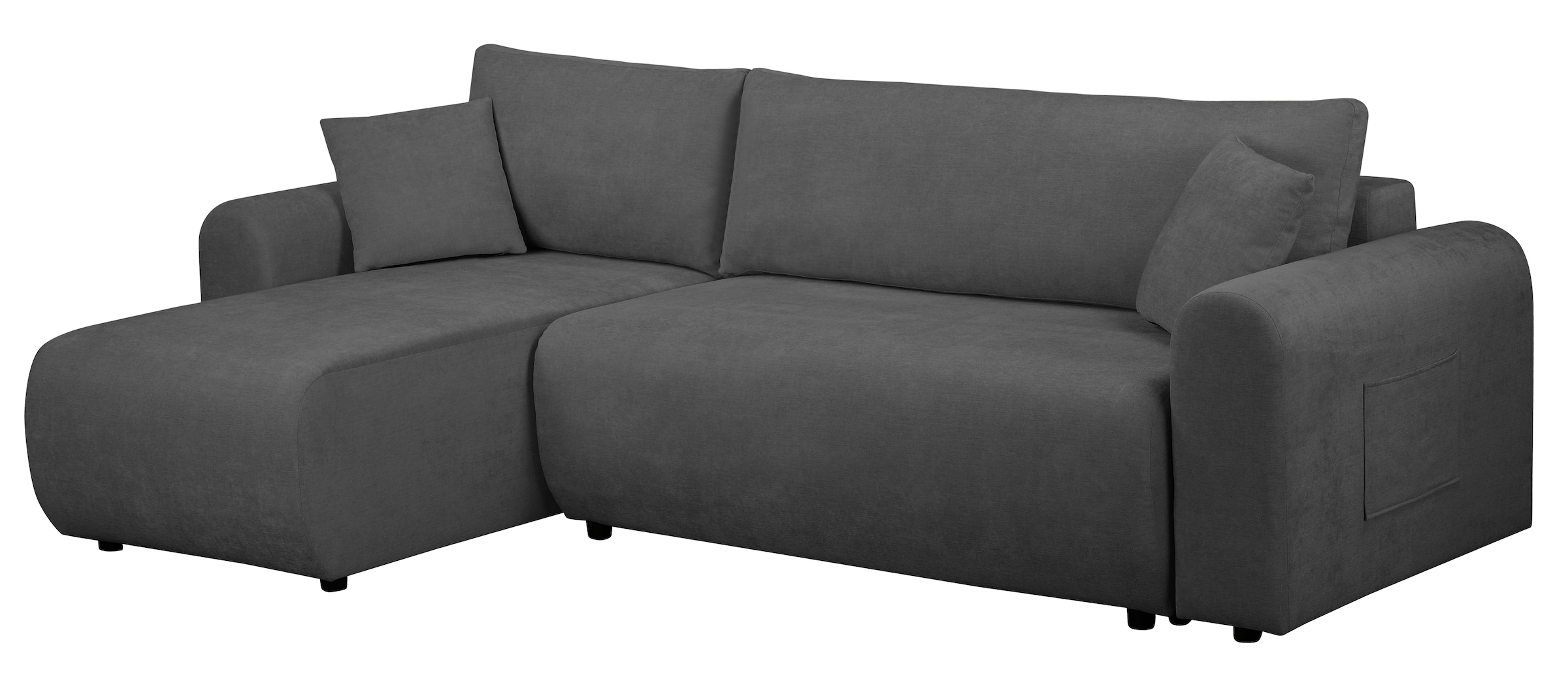 OTTO home Ecksofa »JONAA, 241cm, L-Form, Schlafsofa, Boxspringfederung, Cord u. Struktur« 133/200cm, Recamiere links/rechts, Bettkasten, Cord u. Struktur