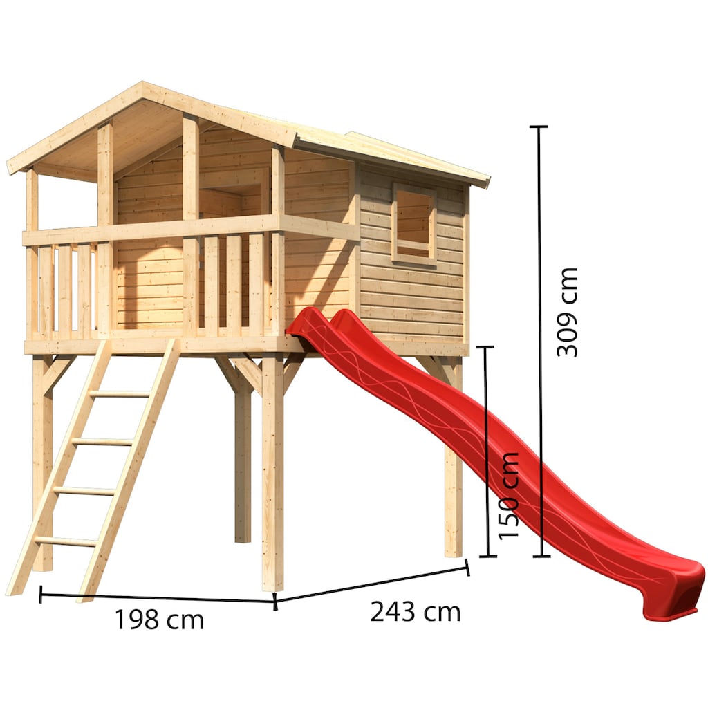 KONIFERA Spielturm »Unfug«, BxTxH: 198x244x309 cm