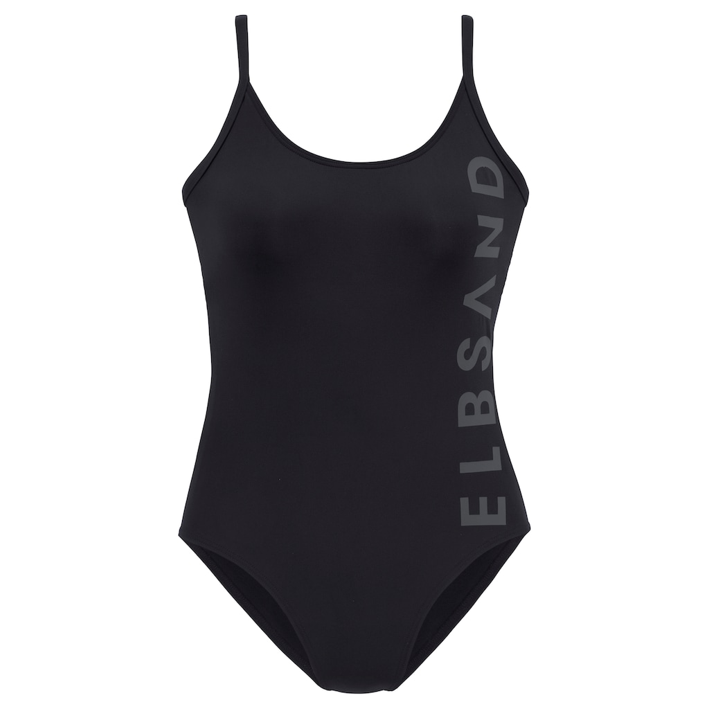 Elbsand Badeanzug, in sportlichem Design mit großem Schriftzug