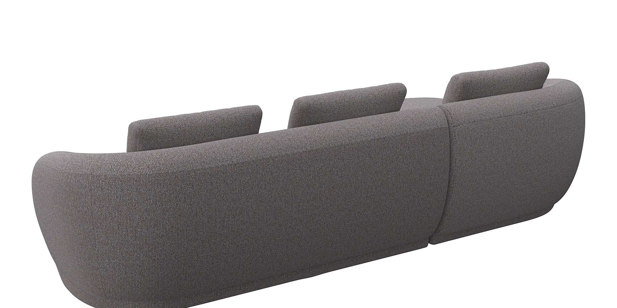 FLEXLUX Wohnlandschaft »Torino, rund, L-Form, Sofa-Ecke mit Recamiere, Longchair-Sofa«, Modernes, organisches Sofa-Design, Kaltschaum, Wellenunterfederung
