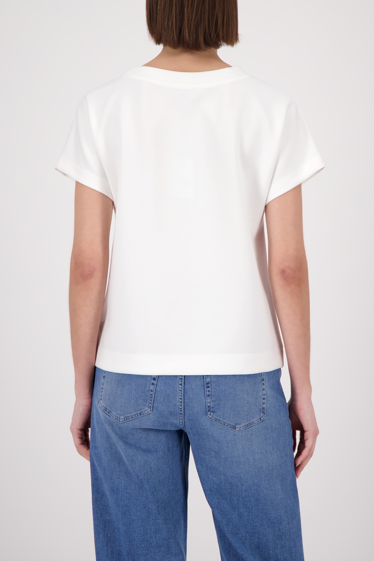 Monari Sweatshirt »Sweatshirt Basic Kette«, funkelnde Schmuck-Details, Rundhalsausschnitt, bequeme Passform
