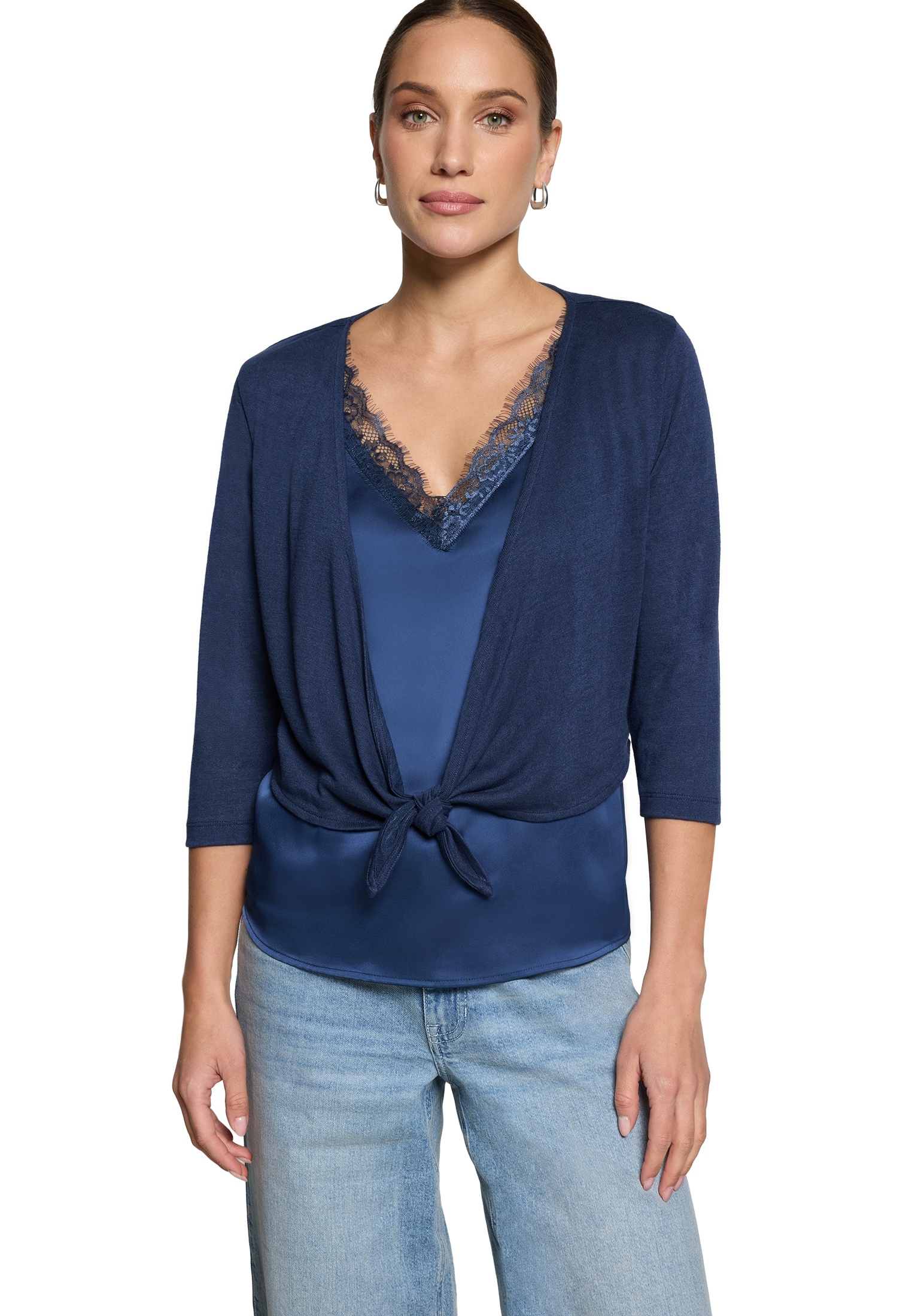 Zero Sweatshirt »Bolero-Jacke mit 3/4 Arm«
