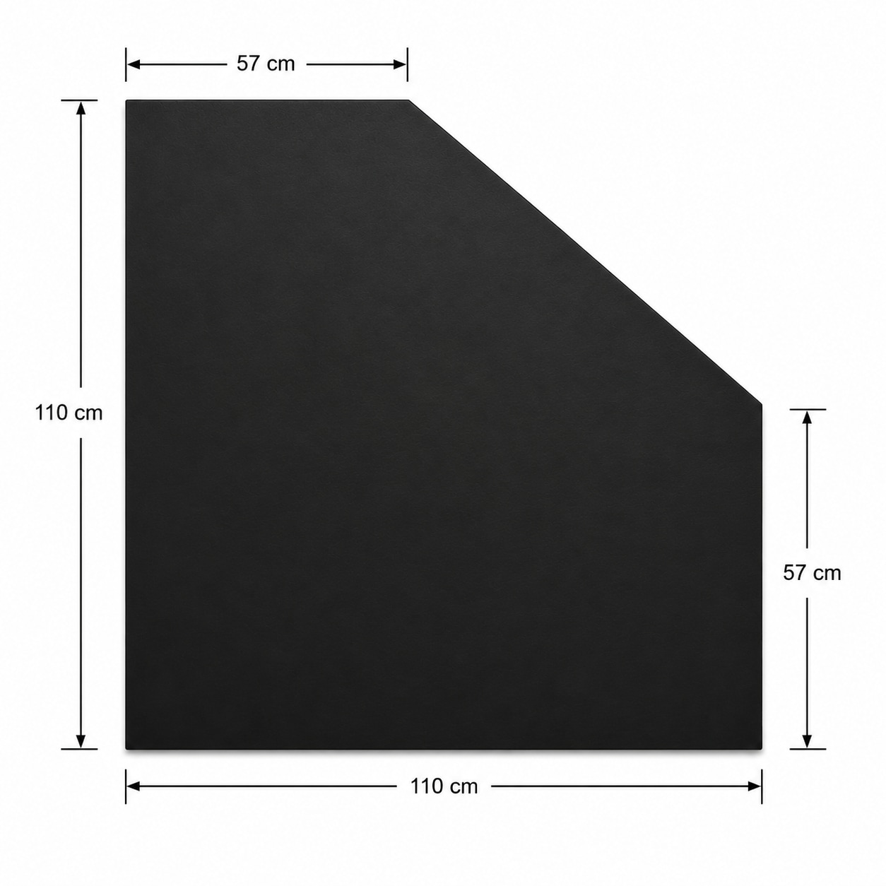 Hanseatic Bodenschutzplatte »für Kaminöfen Fünfeck 110 Stahl« 1 Stk. tlg. Stahl-Fünfeck, 110 x 110 cm, 2mm Stärke, schwarz, zum Funkenschutz