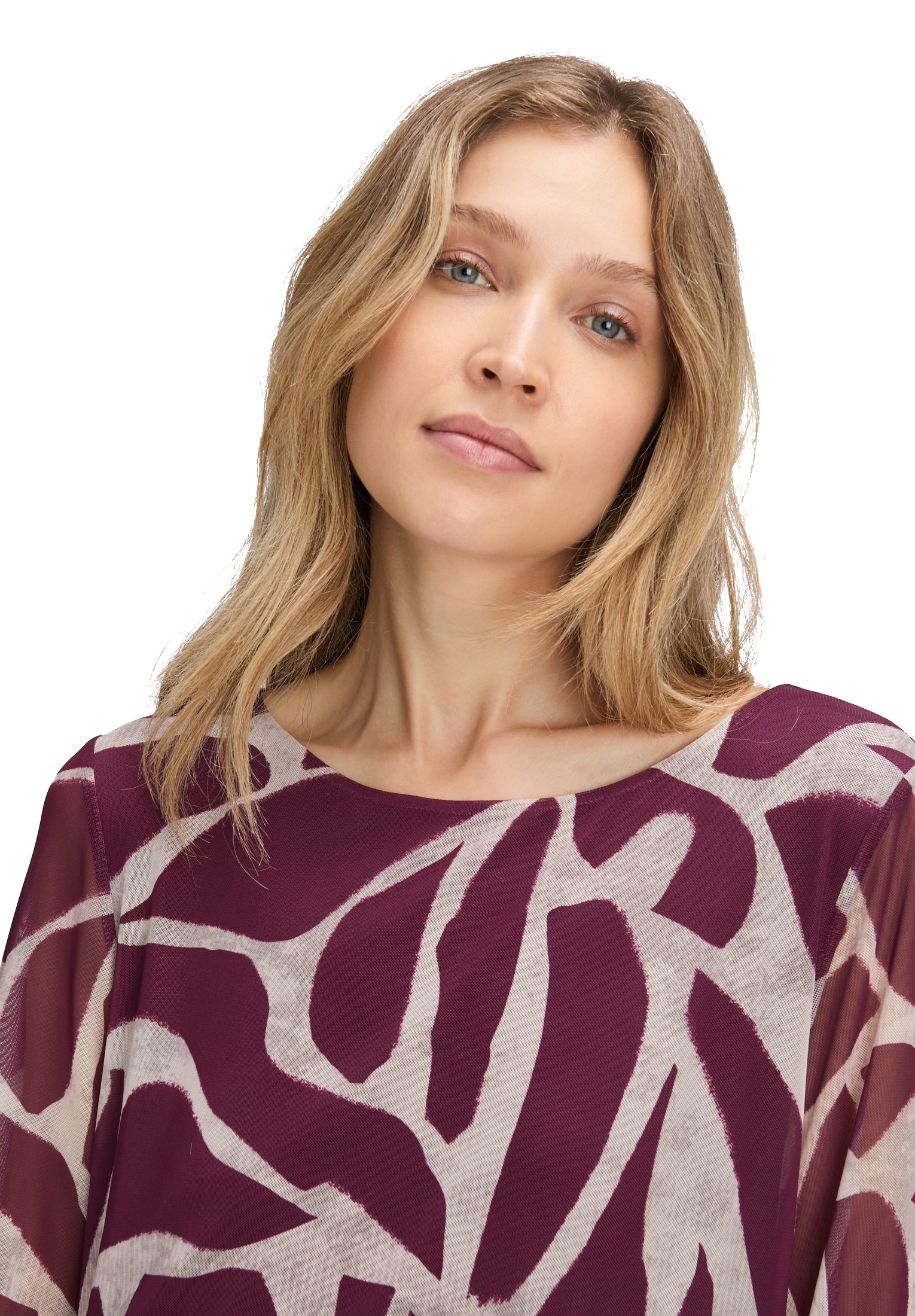 Betty&Co Langarmshirt »Mesh-Shirt mit Gummizug«