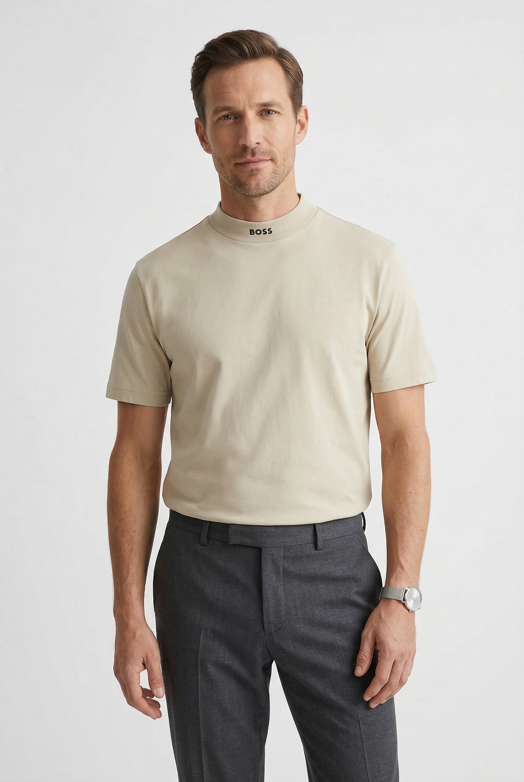 BOSS GREEN T-Shirt »Tee Collar« aus Stretch-Baumwolle, relaxed fit