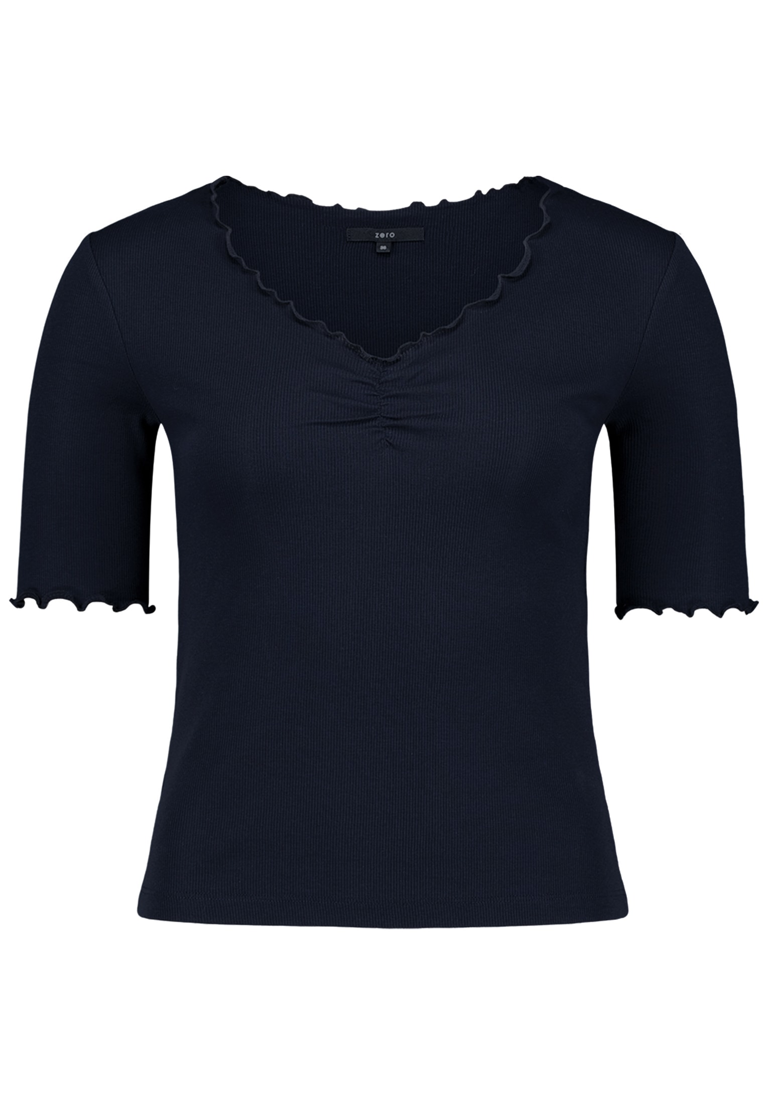 Zero T-Shirt »Halbarm-Shirt mit Raffung«
