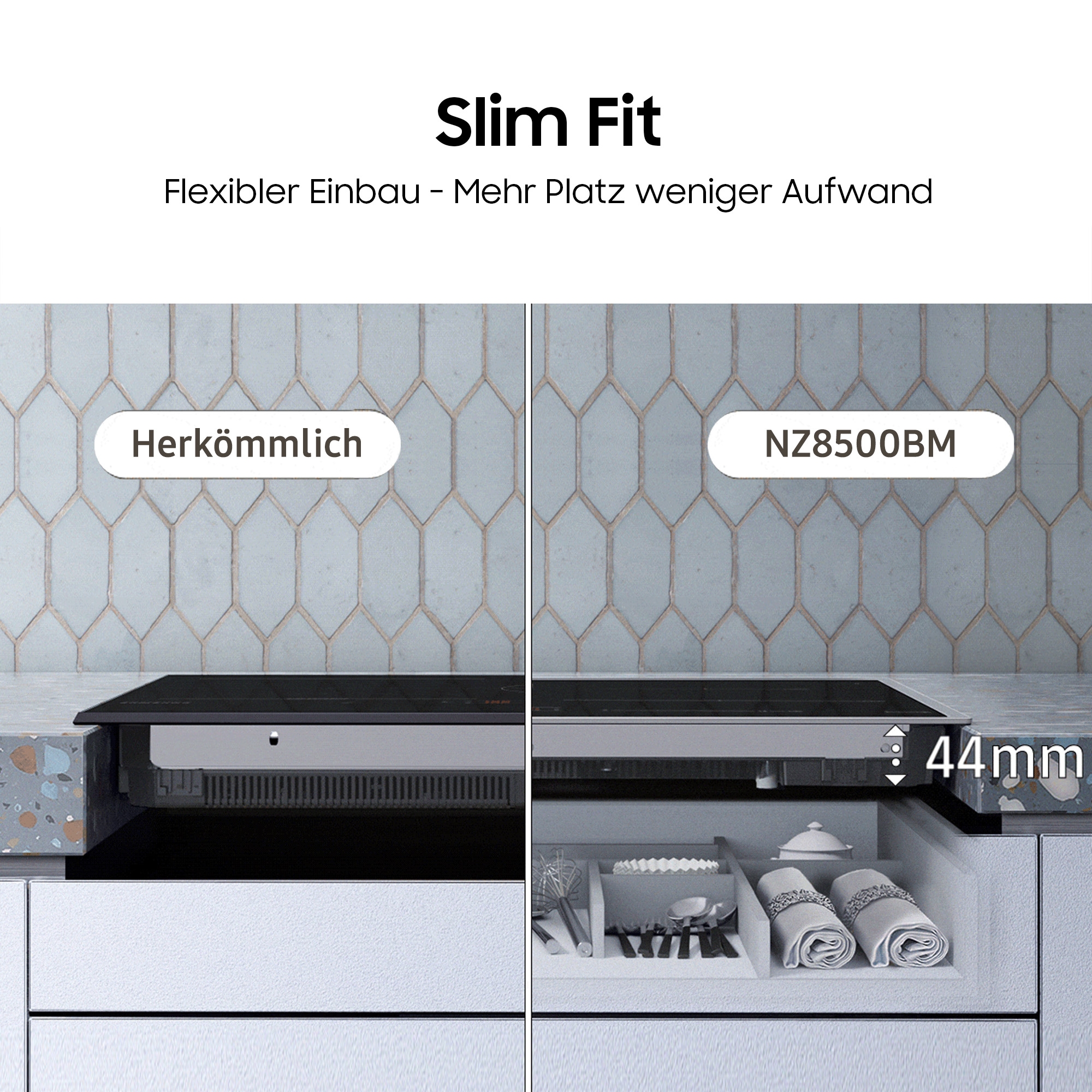 Samsung Flex-Induktions-Kochfeld »NZ64B5046JK/U1« Mehr Flexibilität und viel Platz deine Pfannen & Töpfe. Mit WiFi