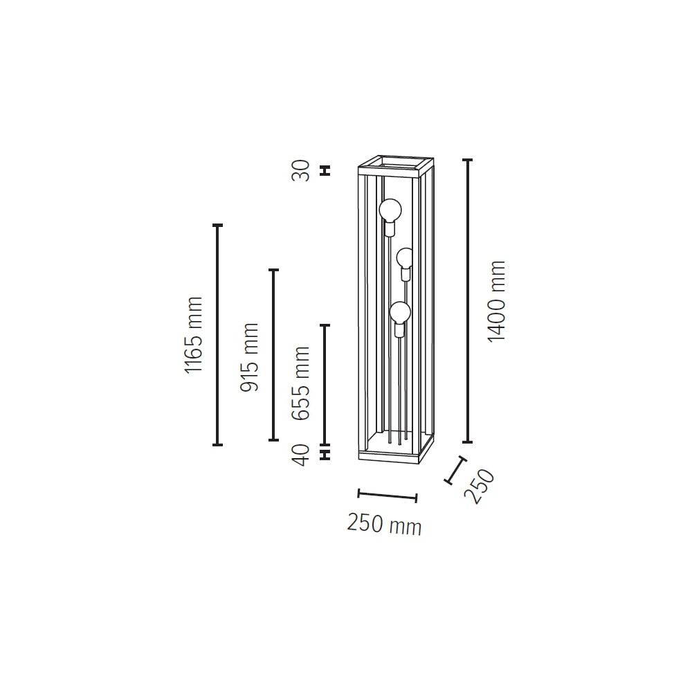 SPOT Light Stehlampe »KAGO«, 3 flammig, Leuchtmittel E27 | ohne Leuchtmittel, Naturprodukt aus Eichenholz, Nachhaltig mit FSC®-Zertifikat