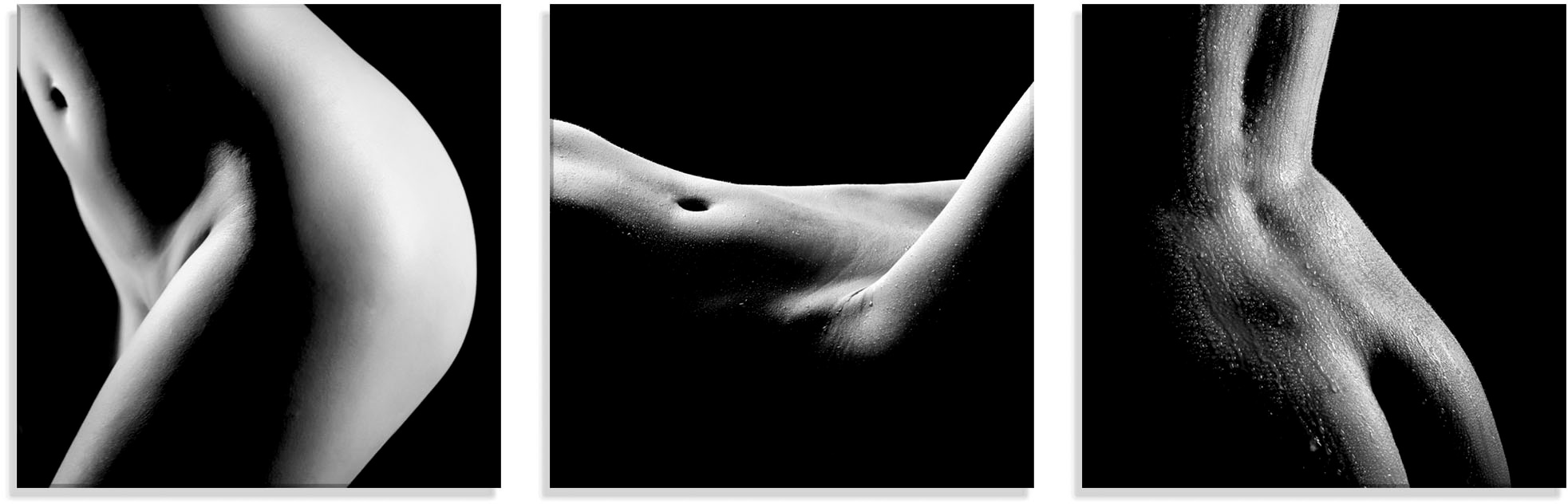 Artland Glasbild »Hübsche junge nackte Frau«, Frau, (3 St.), in verschiedenen  Größen bei OTTO