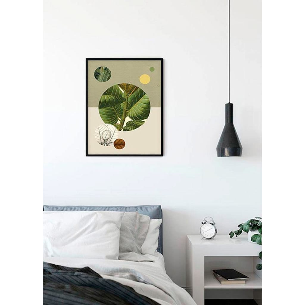 Komar Poster »Green Structure«, Pflanzen-Blätter, Höhe: 40cm