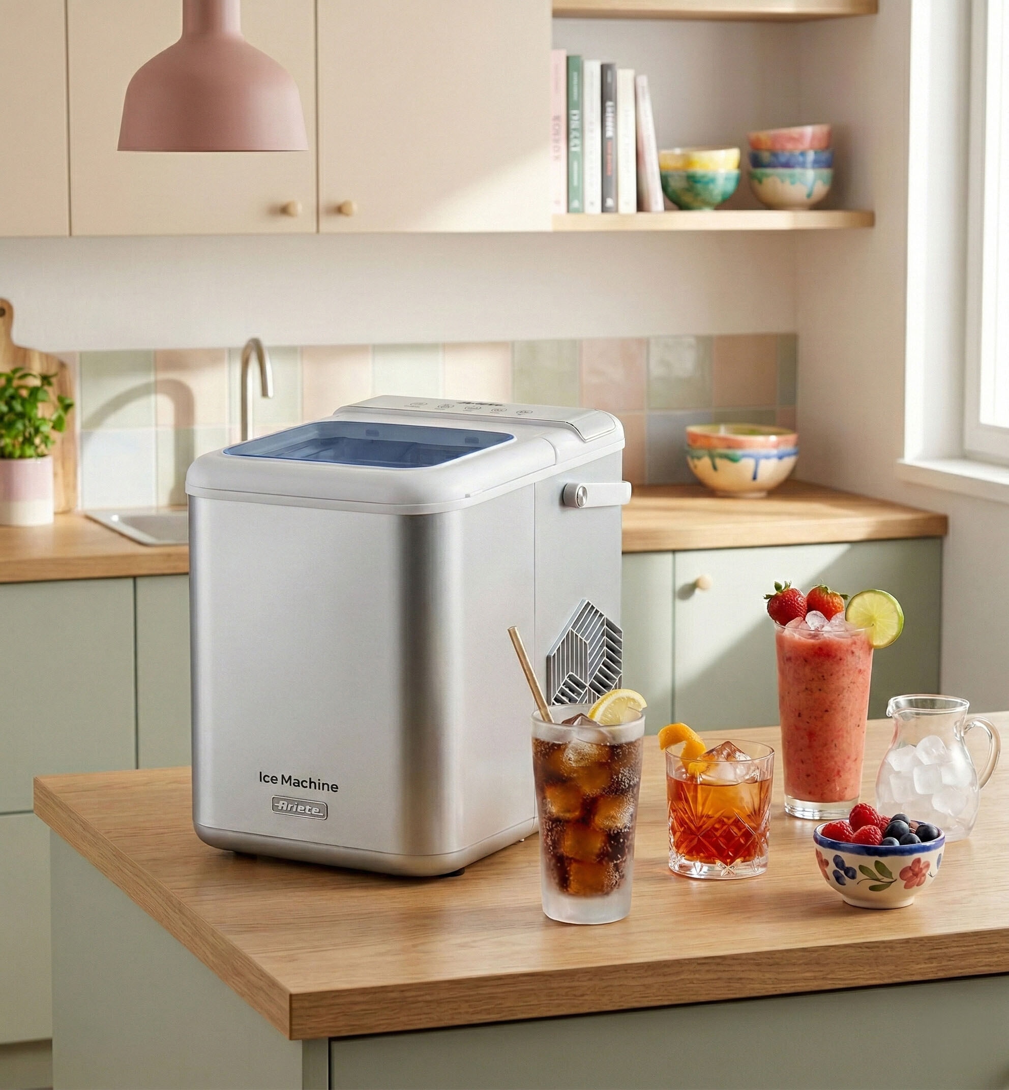 Ariete Elektrischer Eiswürfelbereiter »Ariete elektrischer tragbarer Eiswürfelbereiter 651« Mit sehr leisem Kompressor 58 db