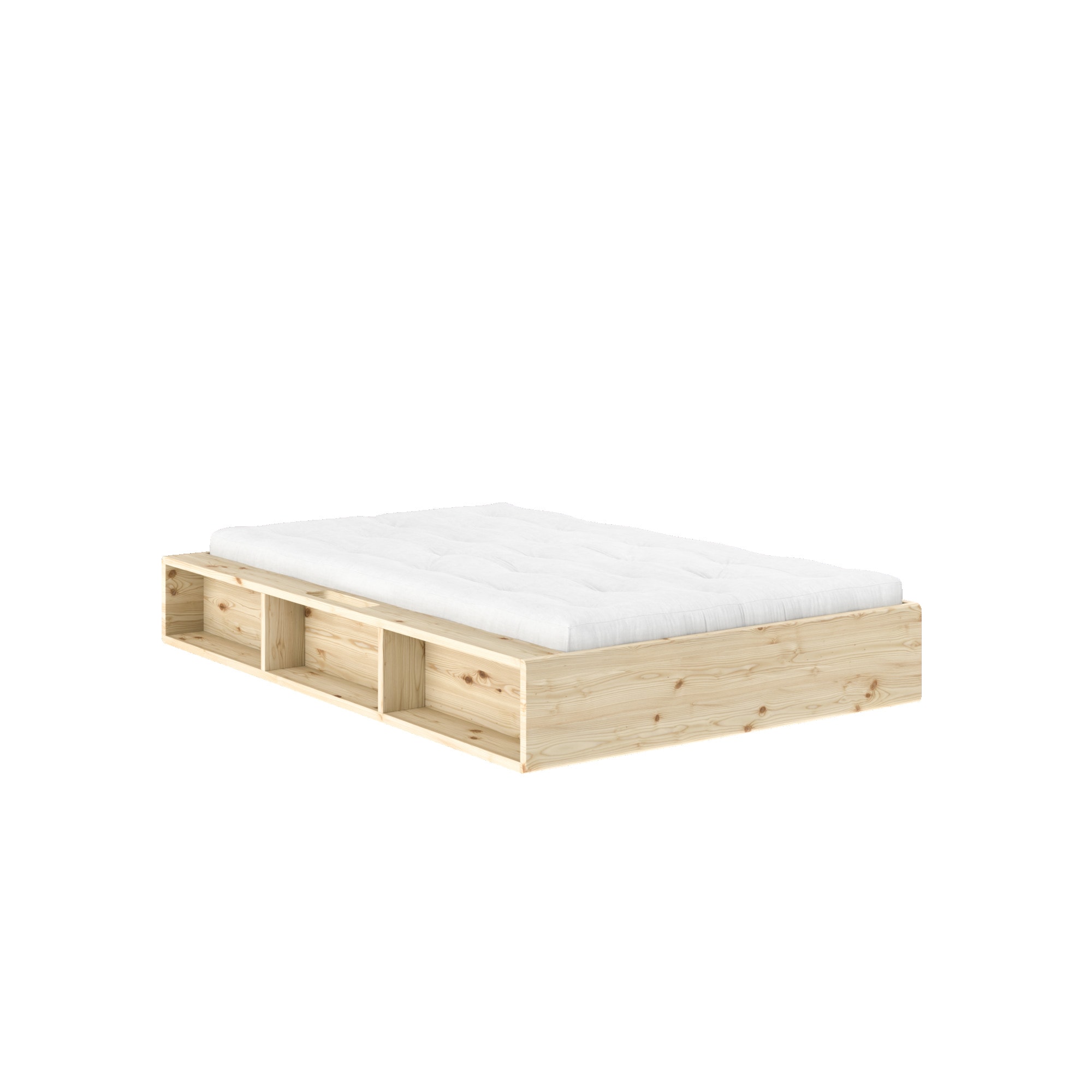 Karup Design Stauraumbett »Ziggy Bed, Stauraumbett, FSC®-zertifiziertes Massivholz made in Europe« Erhältlich für Matratzen Breite 90, 120, 140, 160 oder 180 cm,  mit 3 Ablagen, inklusive Lattenrost, ohne Matratze, mehrere Farben