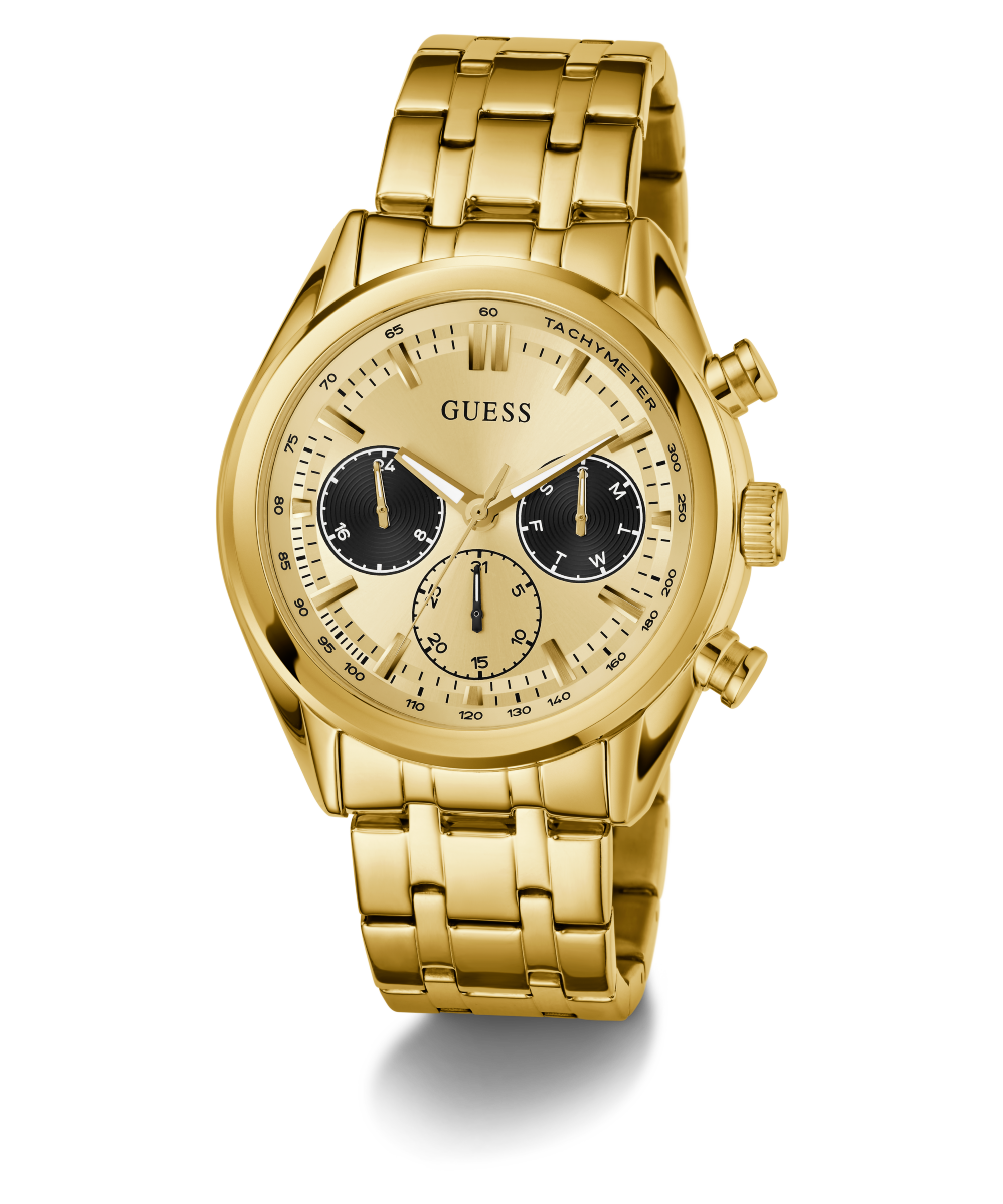 Guess Multifunktionsuhr »DAWSON« Quarzuhr, Armbanduhr, Herrenuhr, Edelstahlarmband