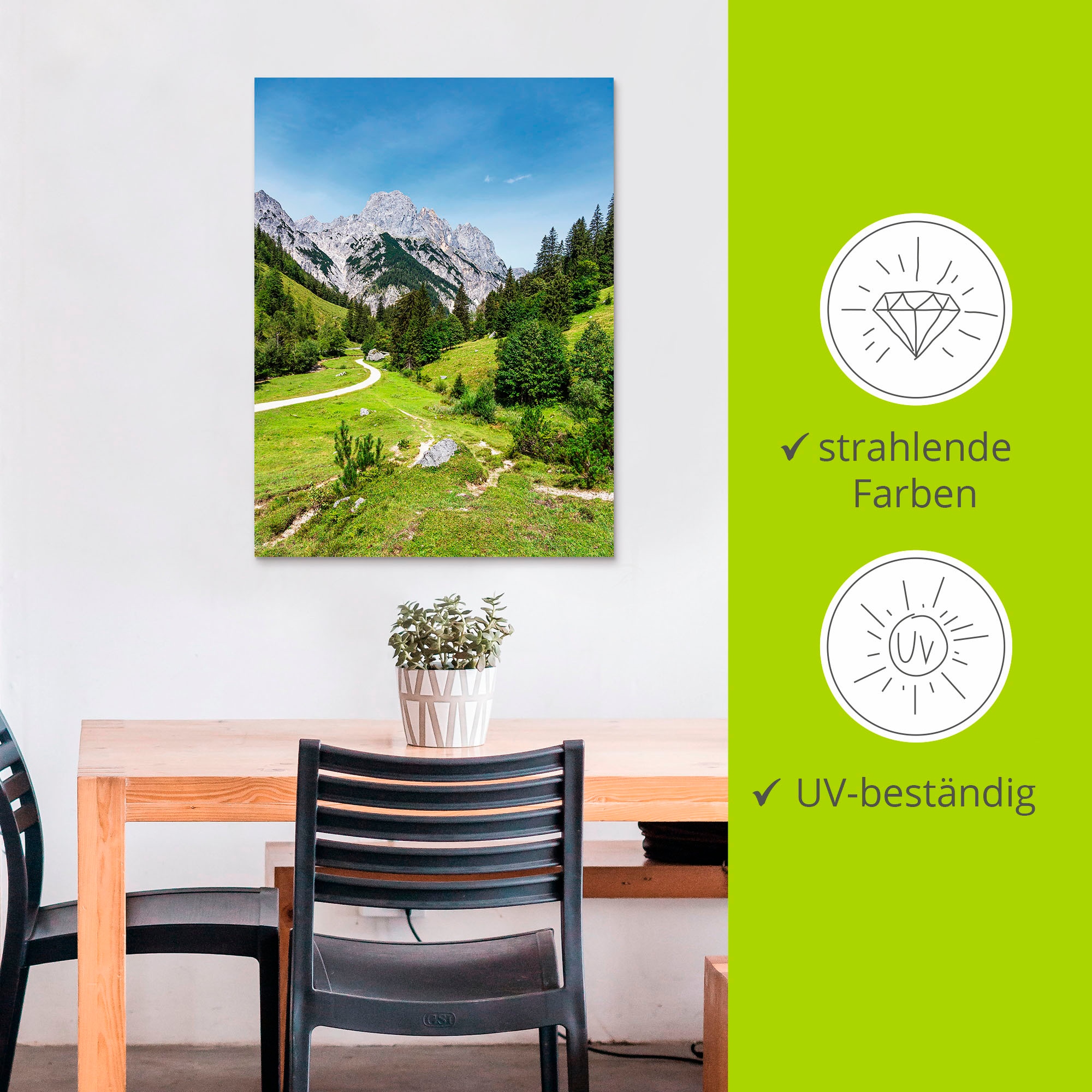 Artland Wandbild »Bindalm im Berchtesgadener Land Bayern«, Berge & Alpenbilder, (1 St.), als Alubild, Outdoorbild, Poster, Wandaufkleber in verschied. Größen