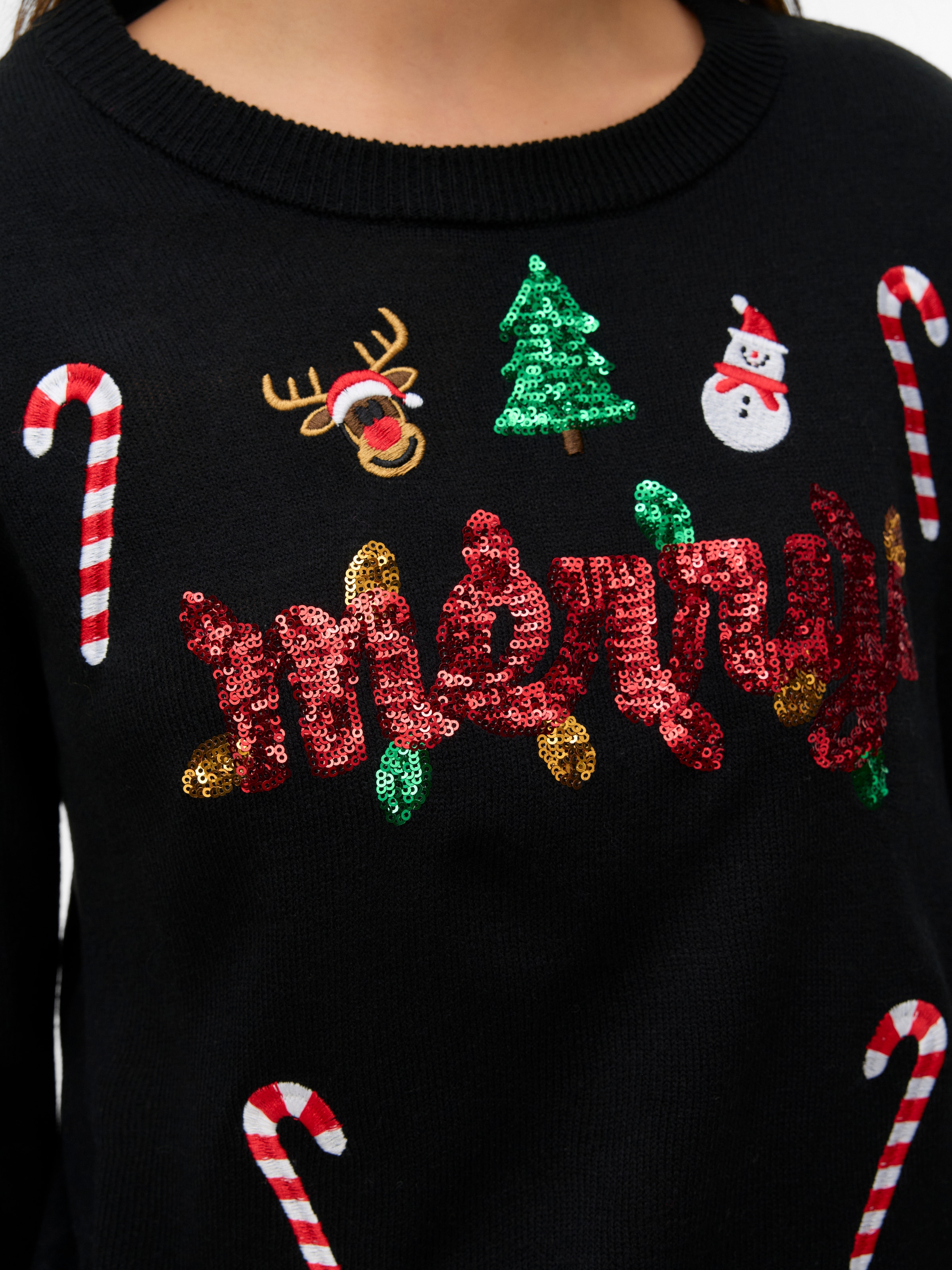 Vero Moda Weihnachtspullover »VMGLITTER LS O-NECK XMAS BOX«