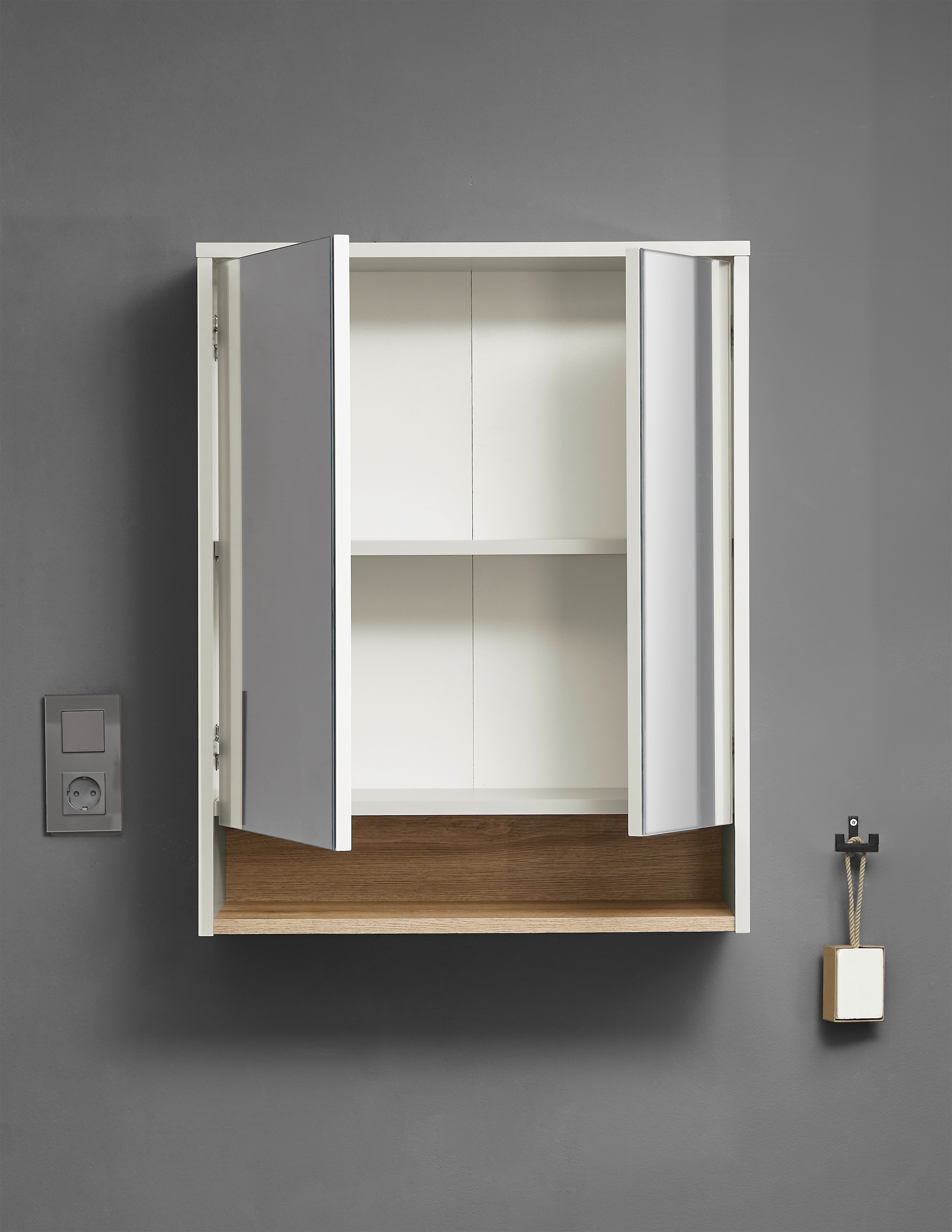 BASIC by Balculina Spiegelschrank »Linea« 1 Stk. tlg. Breite 60cm, Melaminbeschichtung