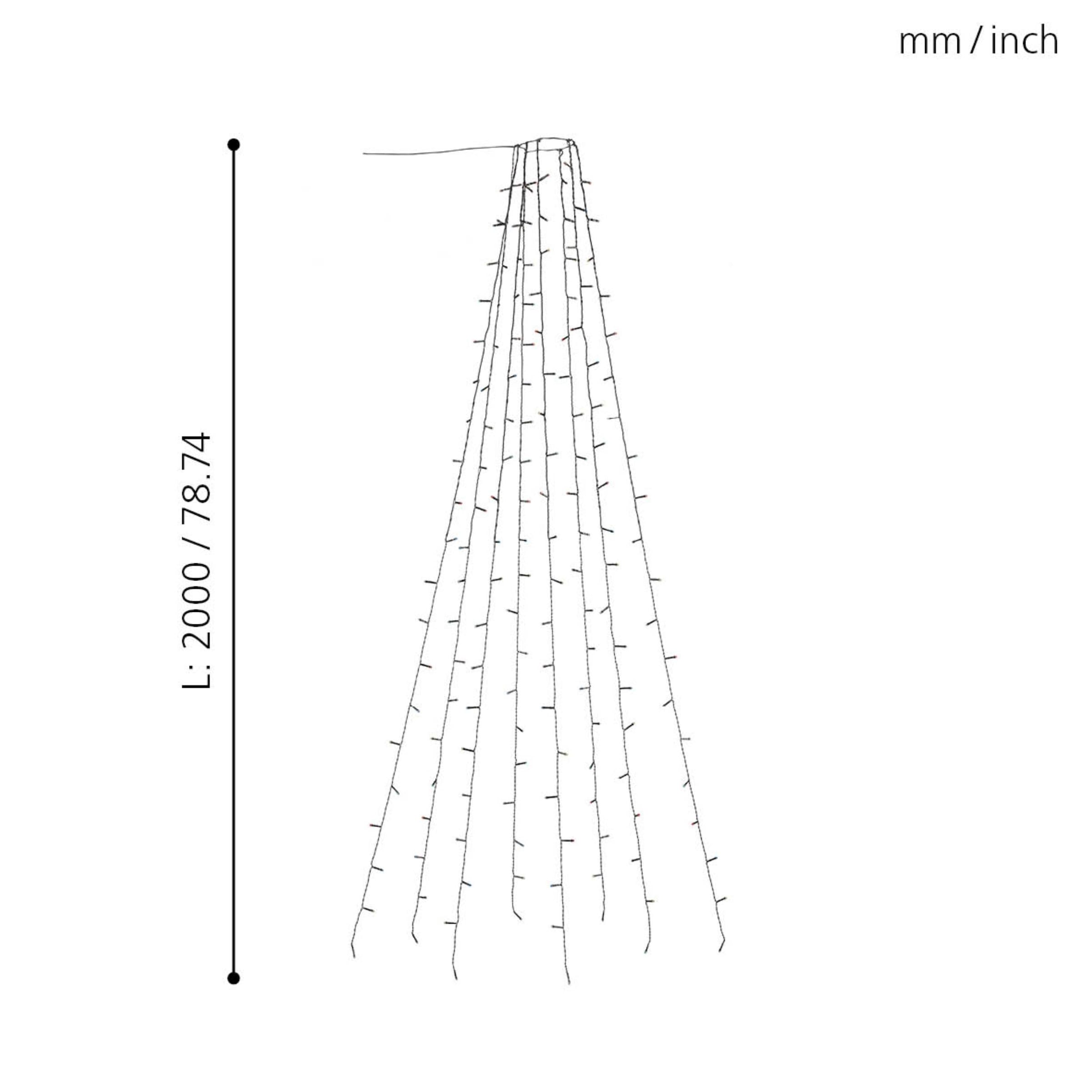 EGLO LED-Lichterkette »SERIE LED - Weihnachtsdeko - Beleuchtung - Winterdeko«, 160 St.-flammig, Beleuchtung für innen und außen, buntes Lichternetz mit Kabel, 2 m