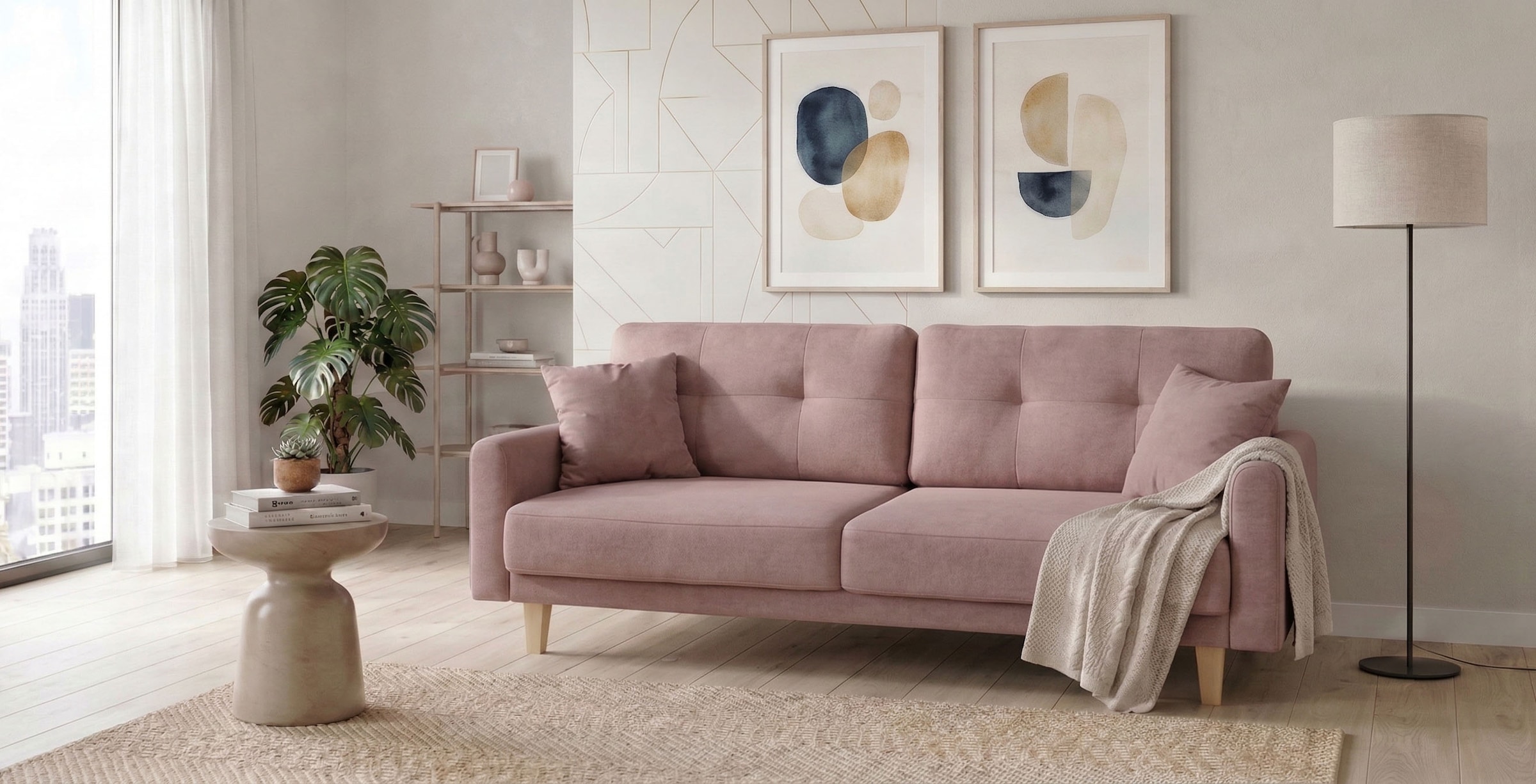 Home affaire 3-Sitzer »TRIPLO optionale Schlafsofa mit Bettkasten, Maße B/T/H: 215/100/89 cm« Wahlweise Bettfunktion - Liegefläche 145x191 cm, Rücken-, Zierkissen