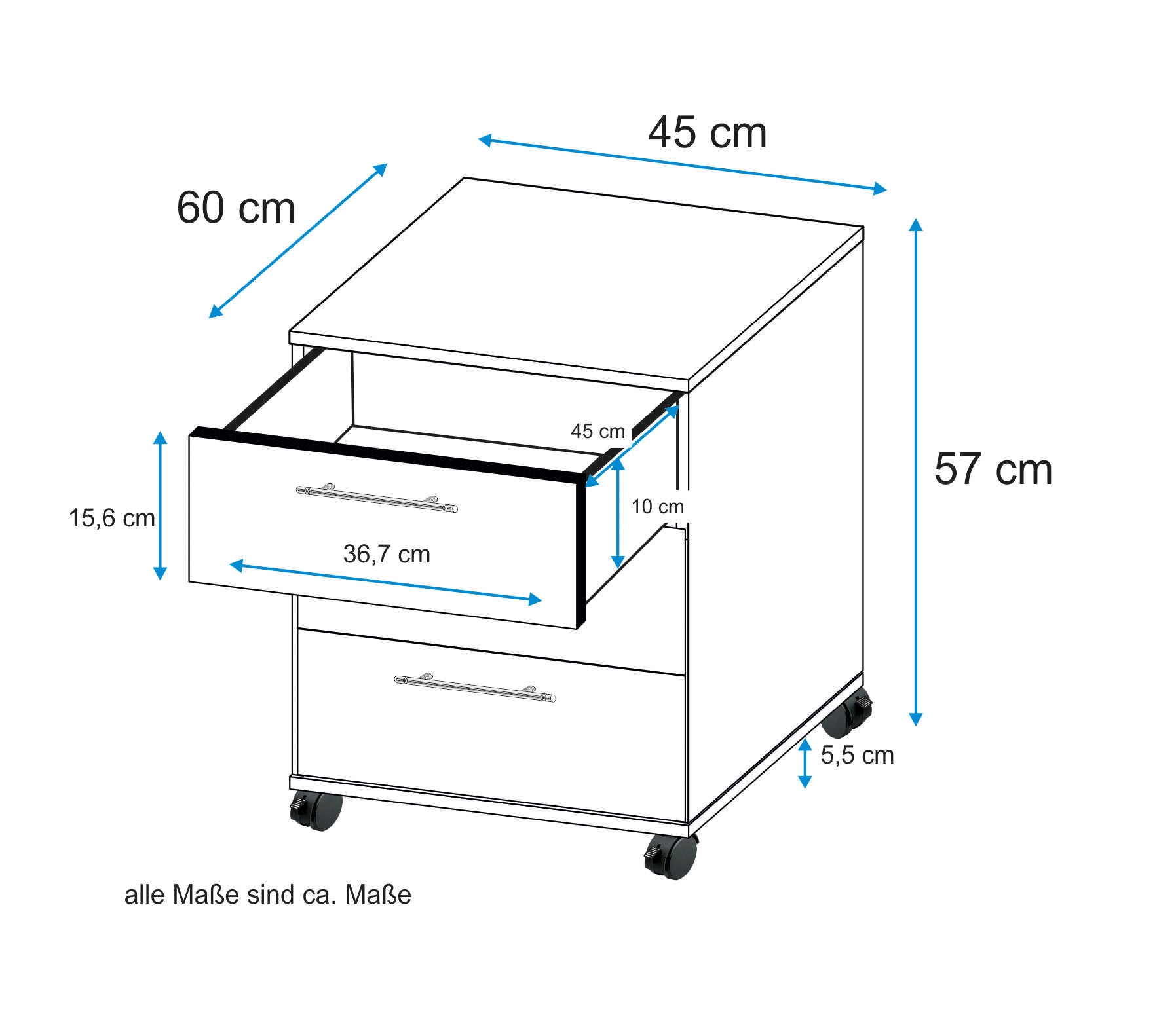 VOGL Möbelfabrik Rollcontainer »Simone«