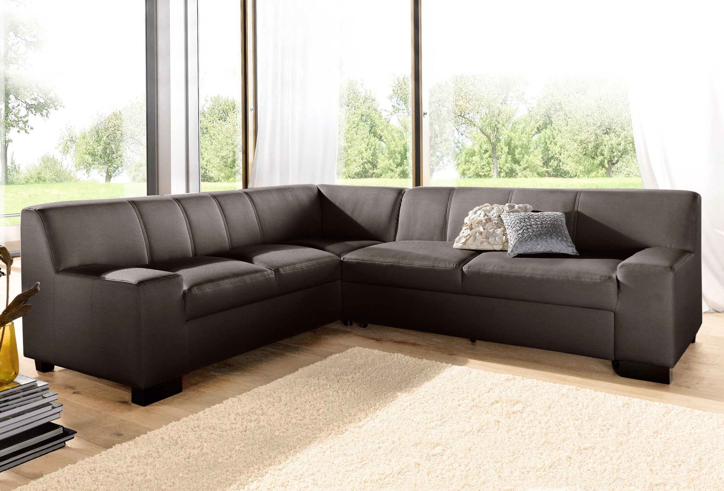 DOMO collection Ecksofa »Norma L-Form«, wahlweise mit Bettfunktion