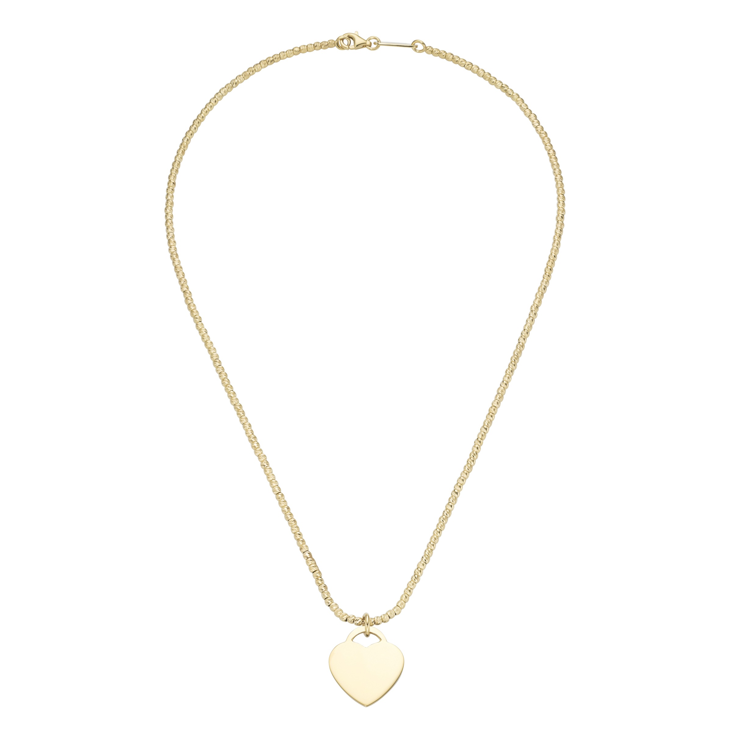 GIORGIO MARTELLO MILANO Kette mit Anhänger »Kette Kugelkette diamantiert mit Anhänger Herz, Silber 925«