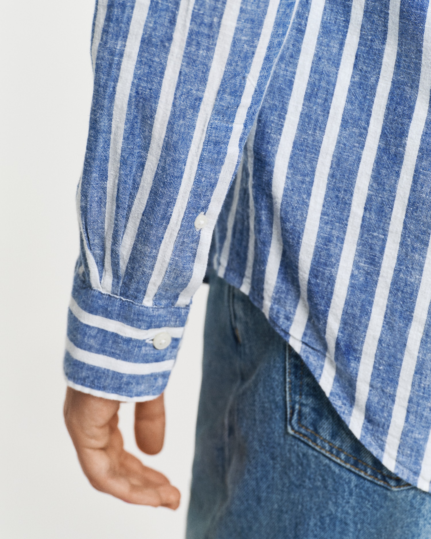 Gant Langarmhemd »REG COTTON/LINEN STRIPED SHIRT« Streifen, luftig, Leinen