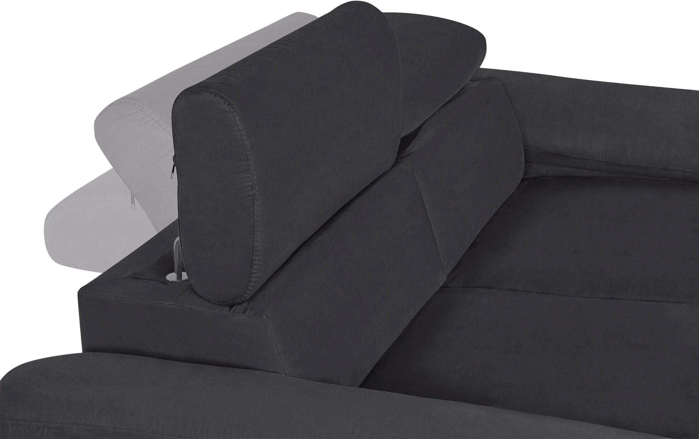 COTTA Polstergarnitur »Komaris«, (Set), Set bestehend aus: 2-Sitzer mit Kopfteilverstellung & Hocker