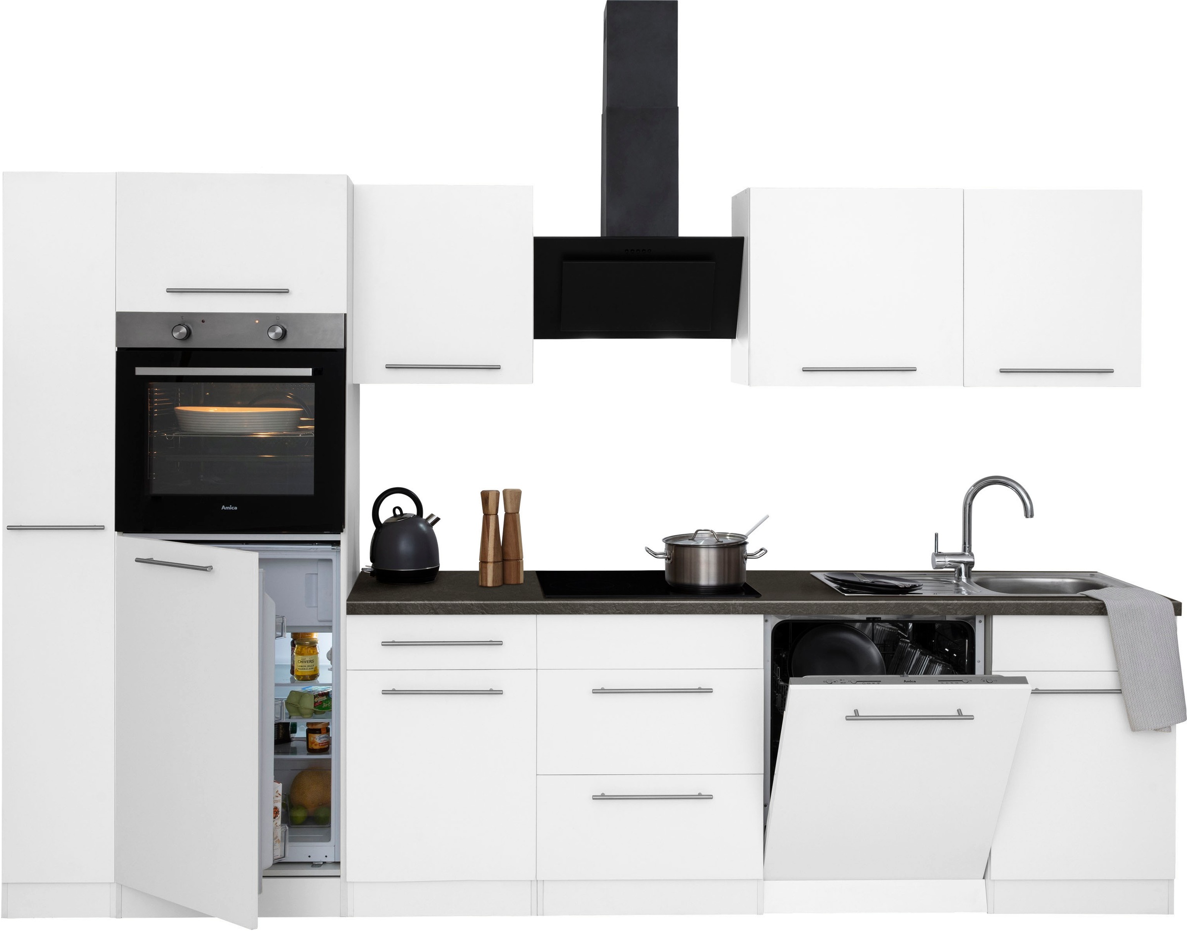 wiho Küchen Küchenzeile »Unna«, ohne E-Geräte, Breite 310 cm