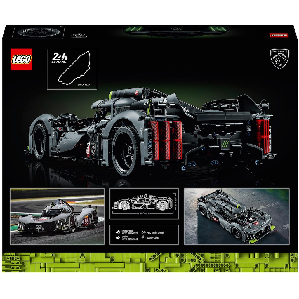 LEGO® Konstruktionsspielsteine »PEUGEOT 9X8 24H Le Mans Hybrid Hypercar (42156), LEGO® Technic«, (1775 St.)