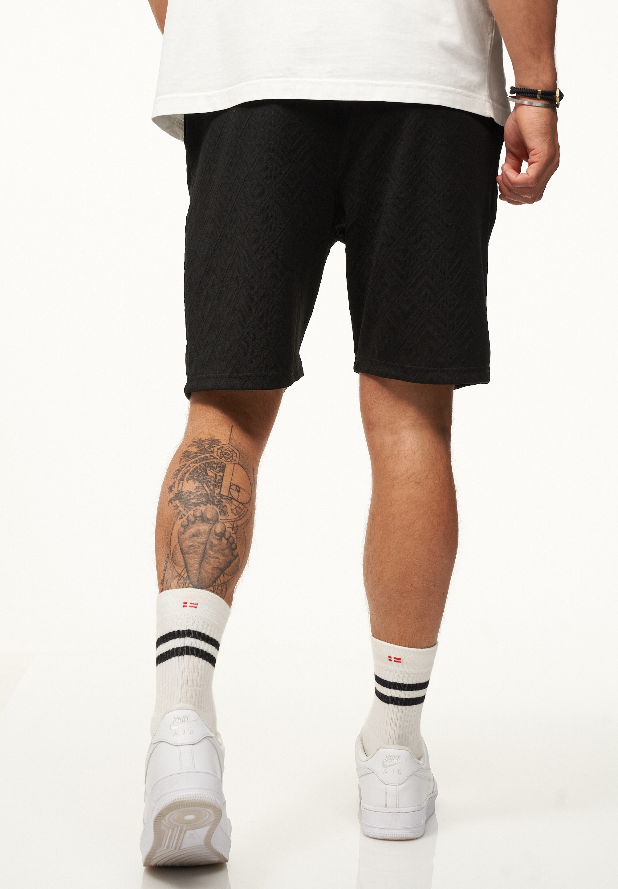 CARISMA Shorts »für Herren mit elastischem Bund & Kordelzug im Strukturmuster«  Kurze Hose Sommershorts Bermuda Sweatshorts im Regular-Fit
