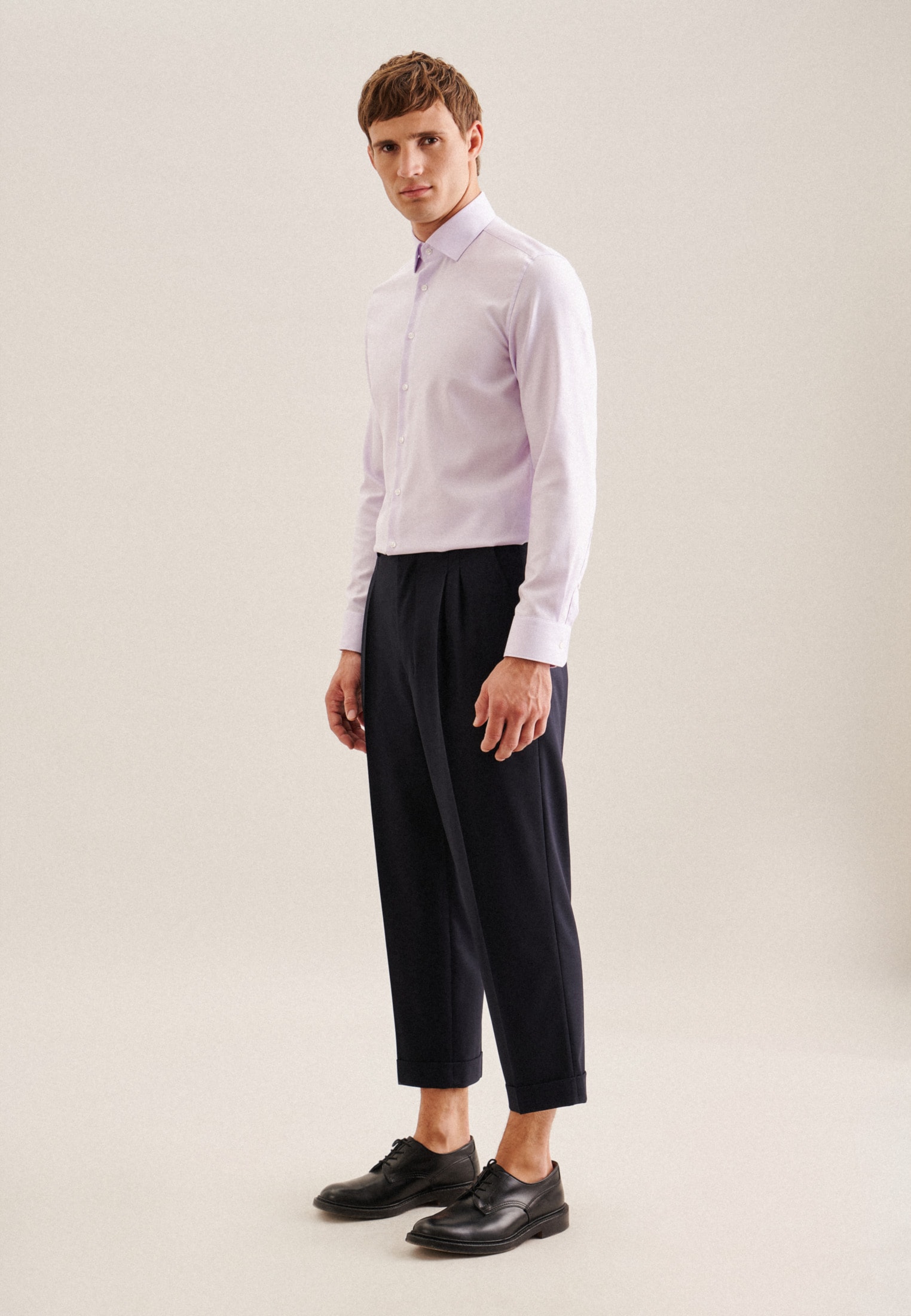 seidensticker Businesshemd »Schwarze Rose« Shaped 1/1 Kentkragen Struktur